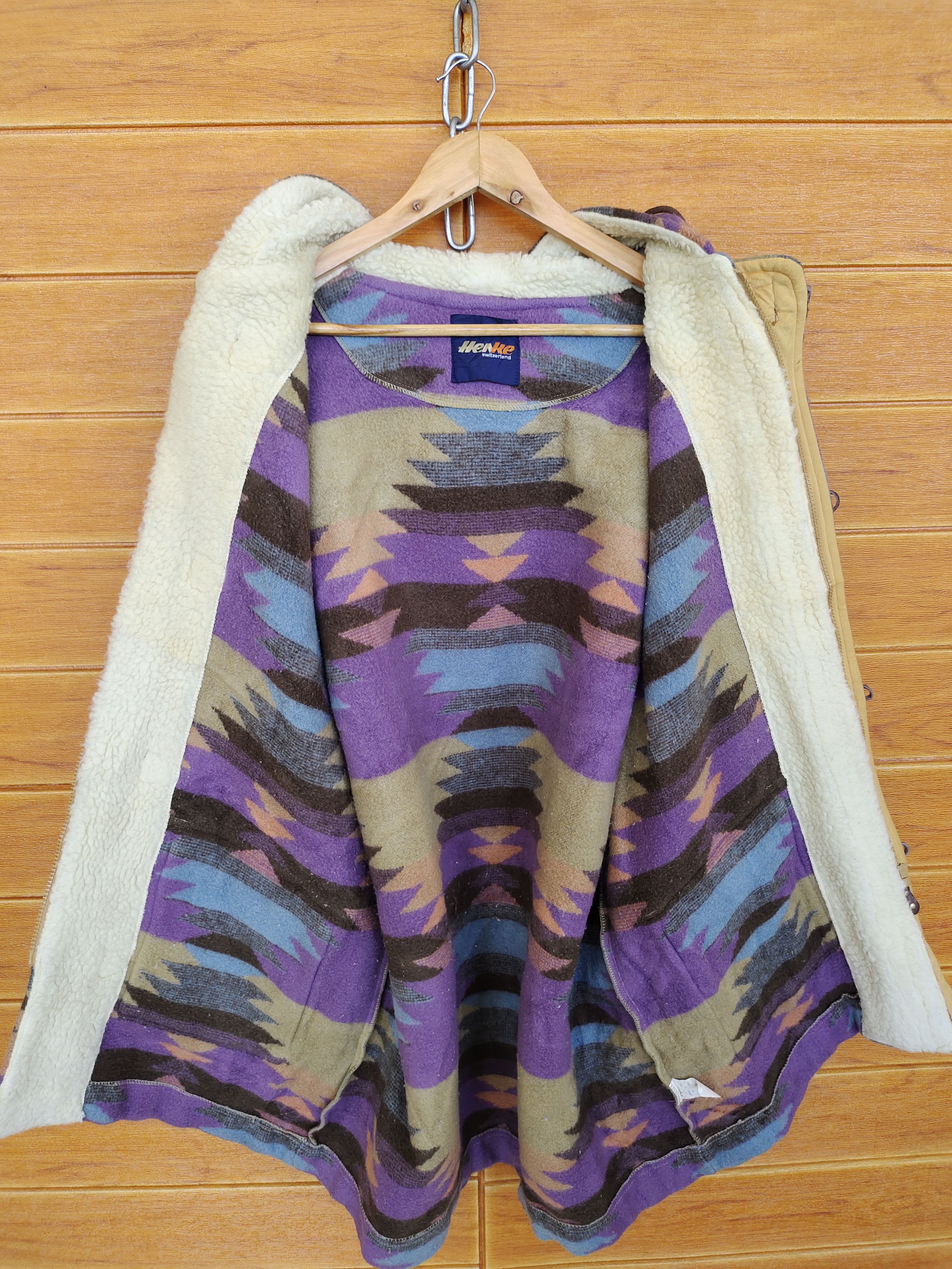 Vintage Vintage HENKE Aztec Tribal Navajo Wool Jacket Size US L / EU 52-54 / 3 - 13 Thumbnail