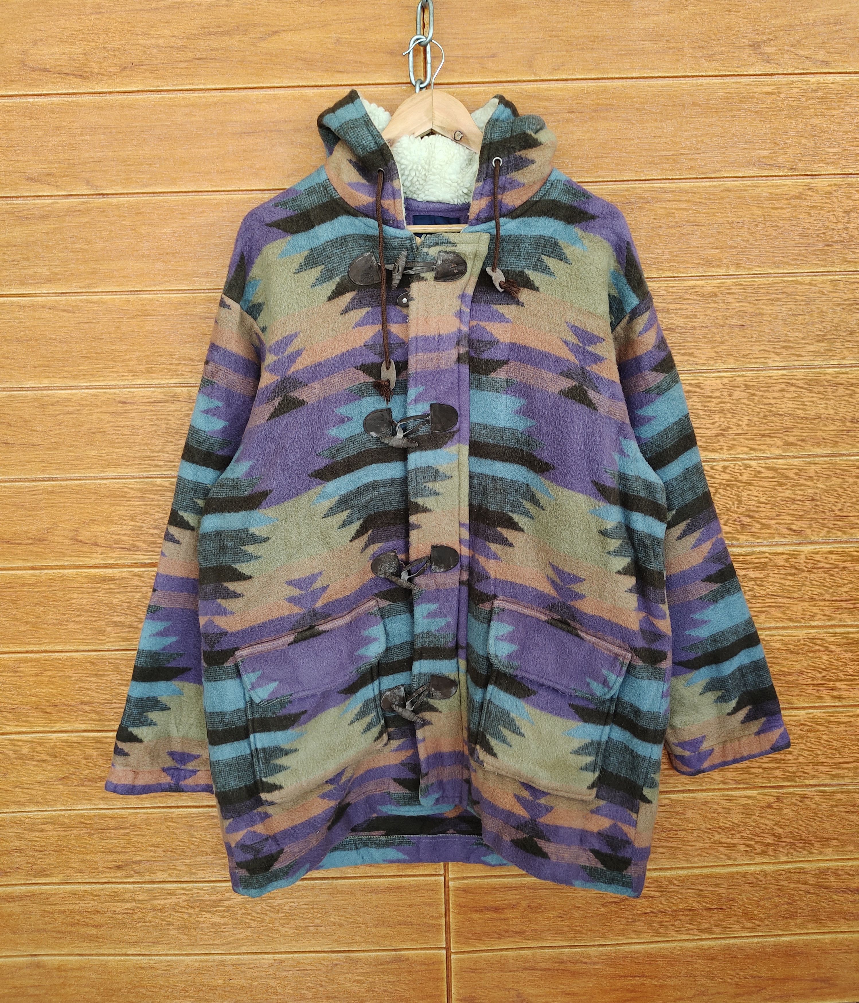 Vintage Vintage HENKE Aztec Tribal Navajo Wool Jacket Size US L / EU 52-54 / 3 - 2 Thumbnail