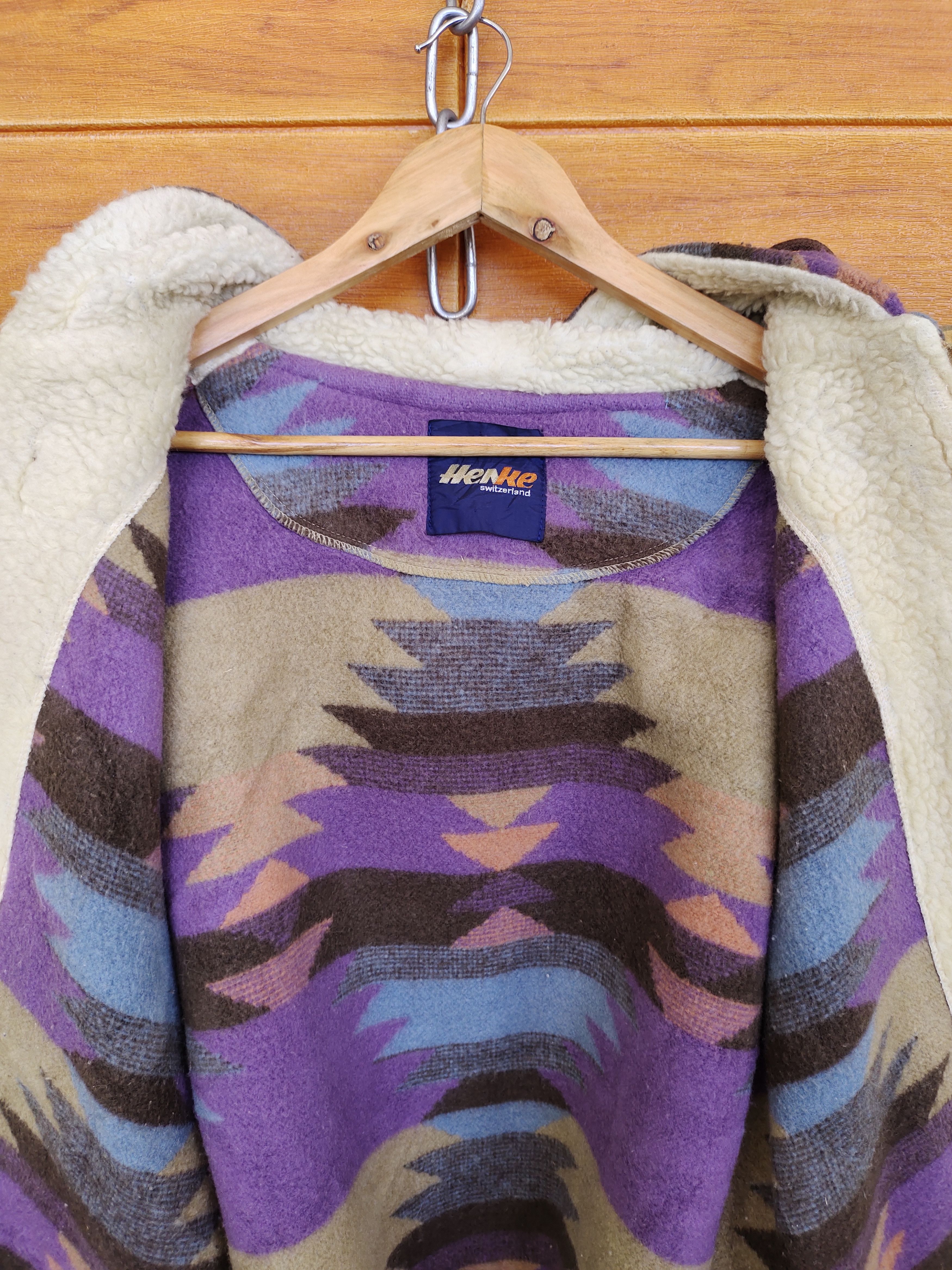 Vintage Vintage HENKE Aztec Tribal Navajo Wool Jacket Size US L / EU 52-54 / 3 - 14 Thumbnail
