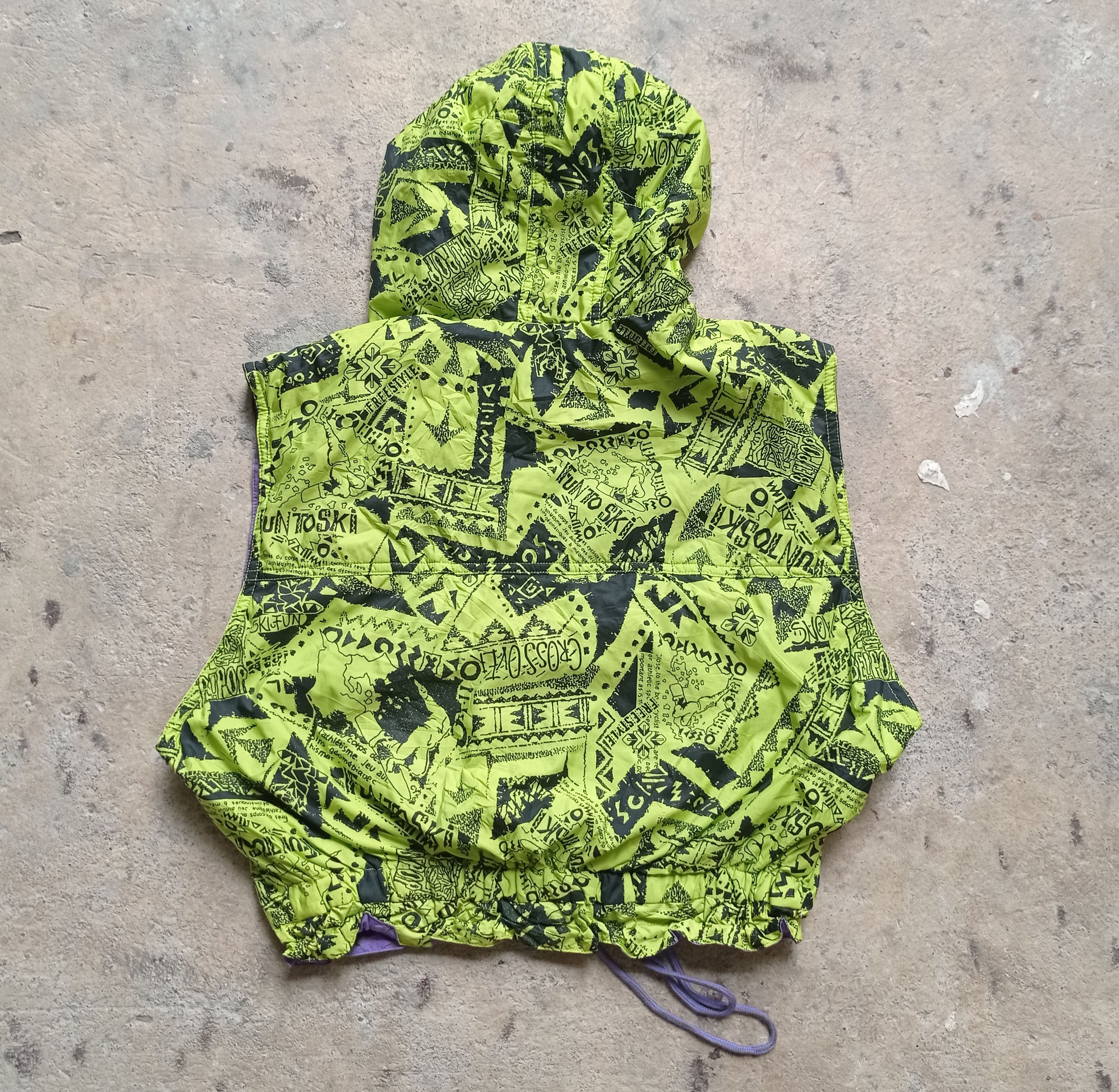 Designer × Japanese Brand × Vintage 80s Be! Pop japana neon bomber reversible vest Size US M / EU 48-50 / 2 - 2 Thumbnail