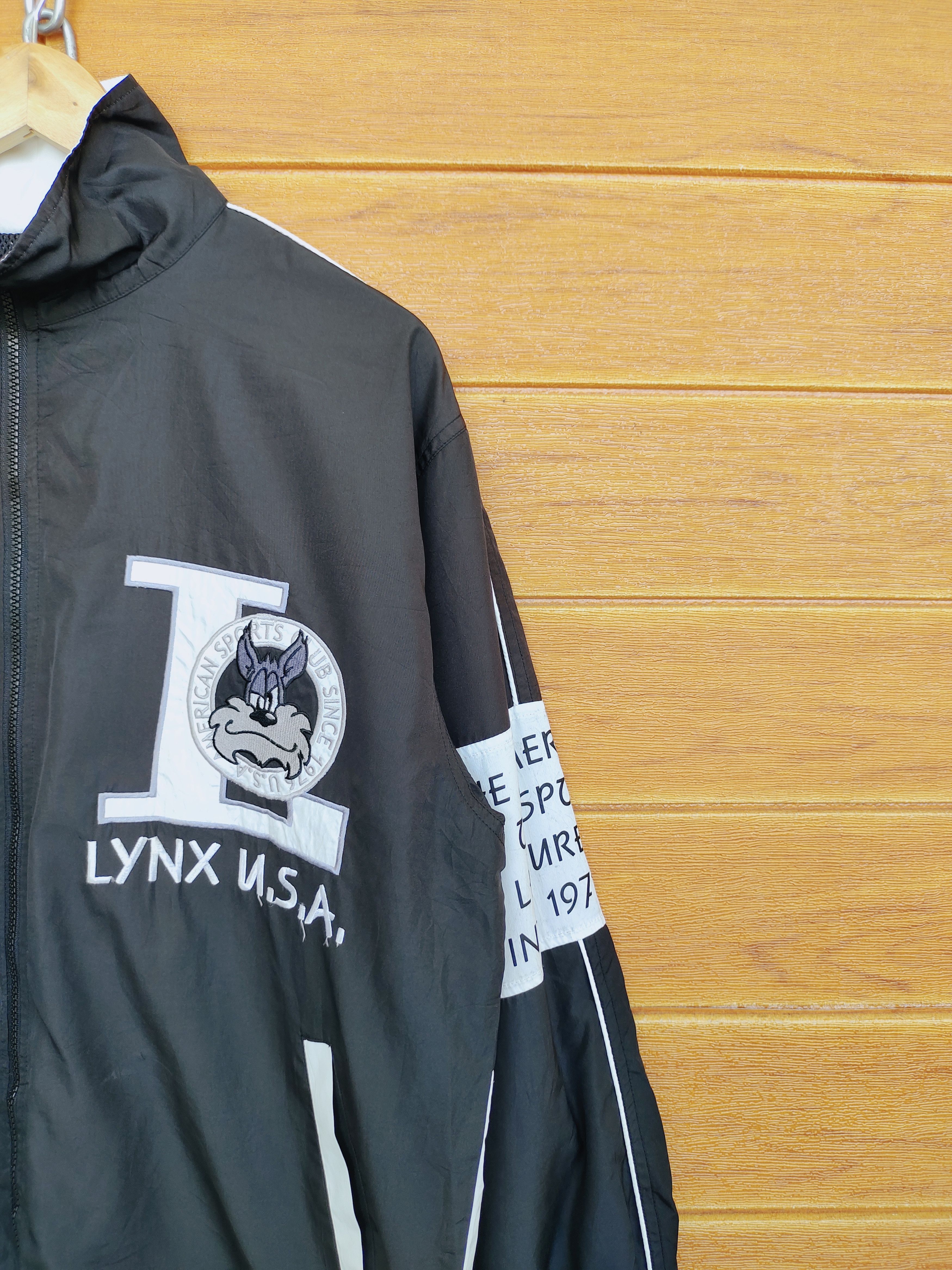 Vintage Vintage 90s LYNX USA Embroidered Cartoon Windbreaker Size US M / EU 48-50 / 2 - 6 Thumbnail