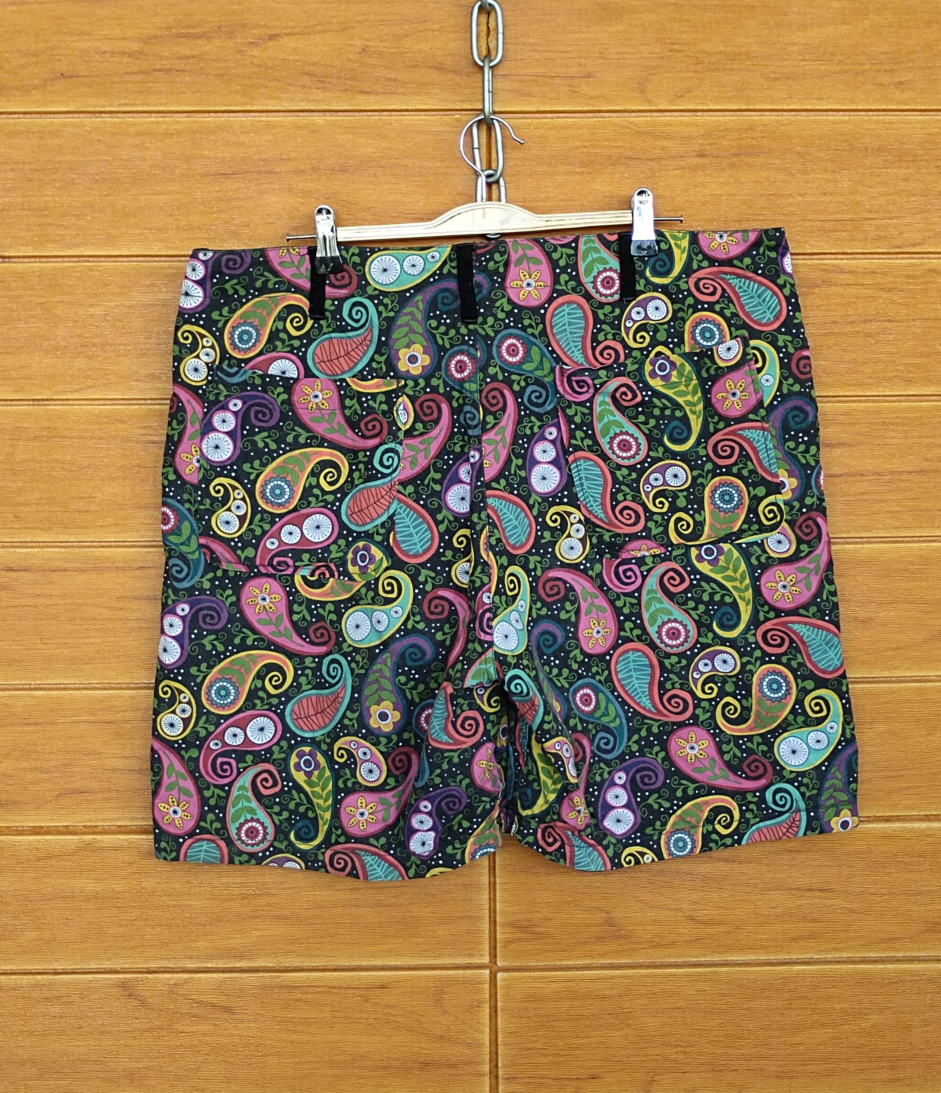 go slow caravan GO SLOW CARAWAN Paisley Fullprint Reversible Short Pants Size US 36 / EU 52 - 6 Thumbnail