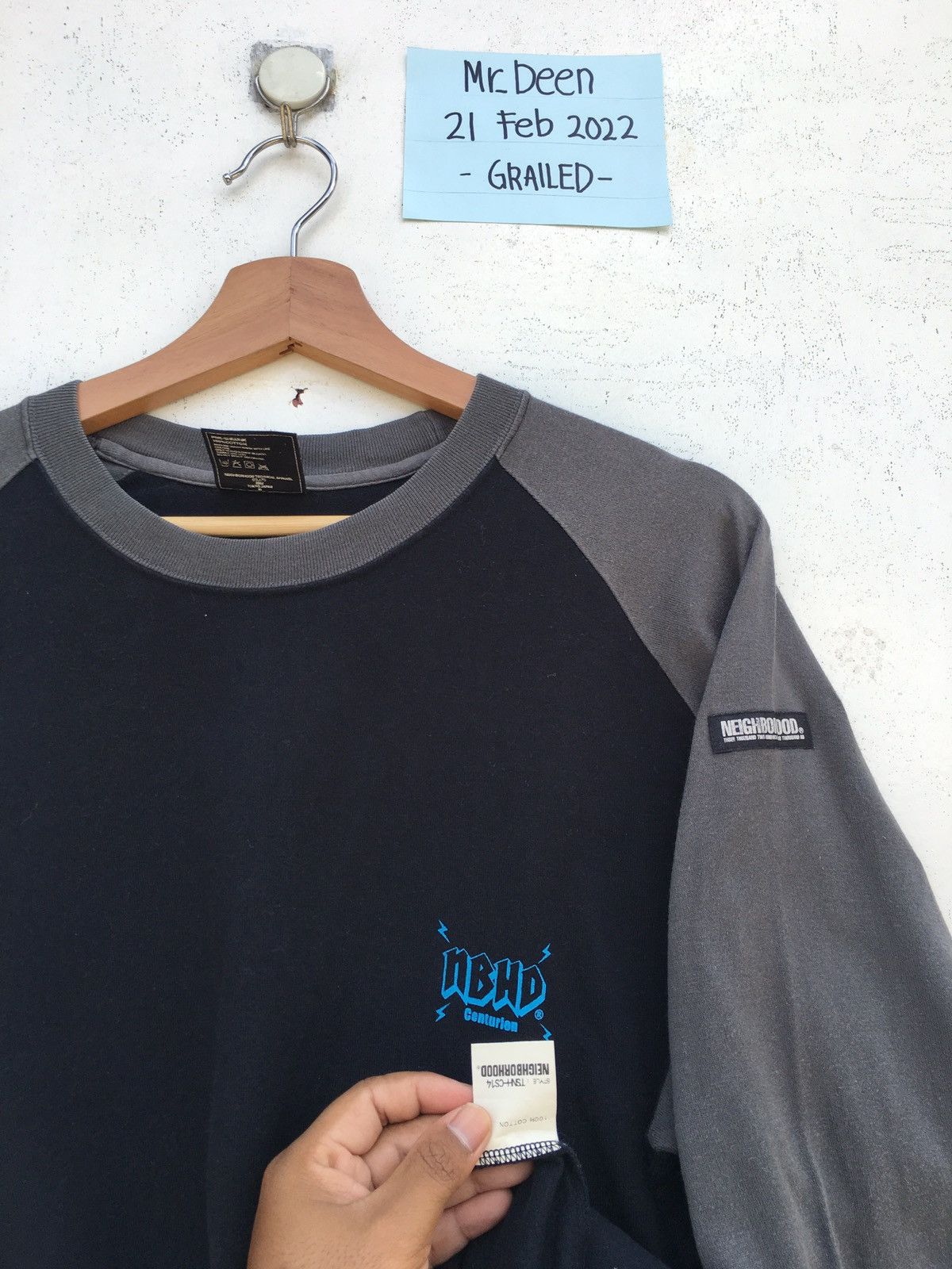 Neighborhood SS02 NBHD Neigborhood Spellout 3/4 Long Sleeve Shirt Size US L / EU 52-54 / 3 - 17 Thumbnail