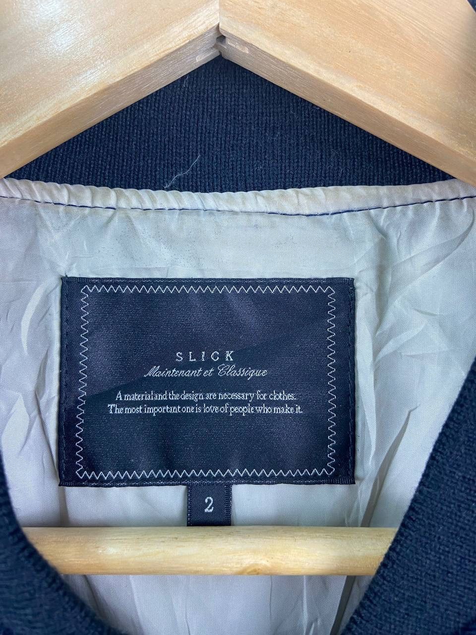 Japanese Brand Vintage Slick Navy Blue Varsity Jacket Size US M / EU 48-50 / 2 - 4 Thumbnail