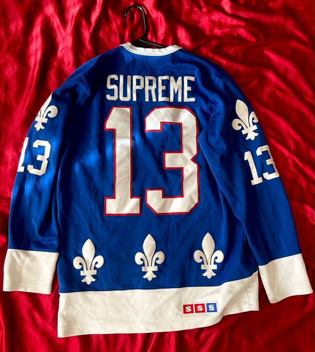 Supreme Supreme Fleur De Lis Hockey Jersey Blue L | Grailed