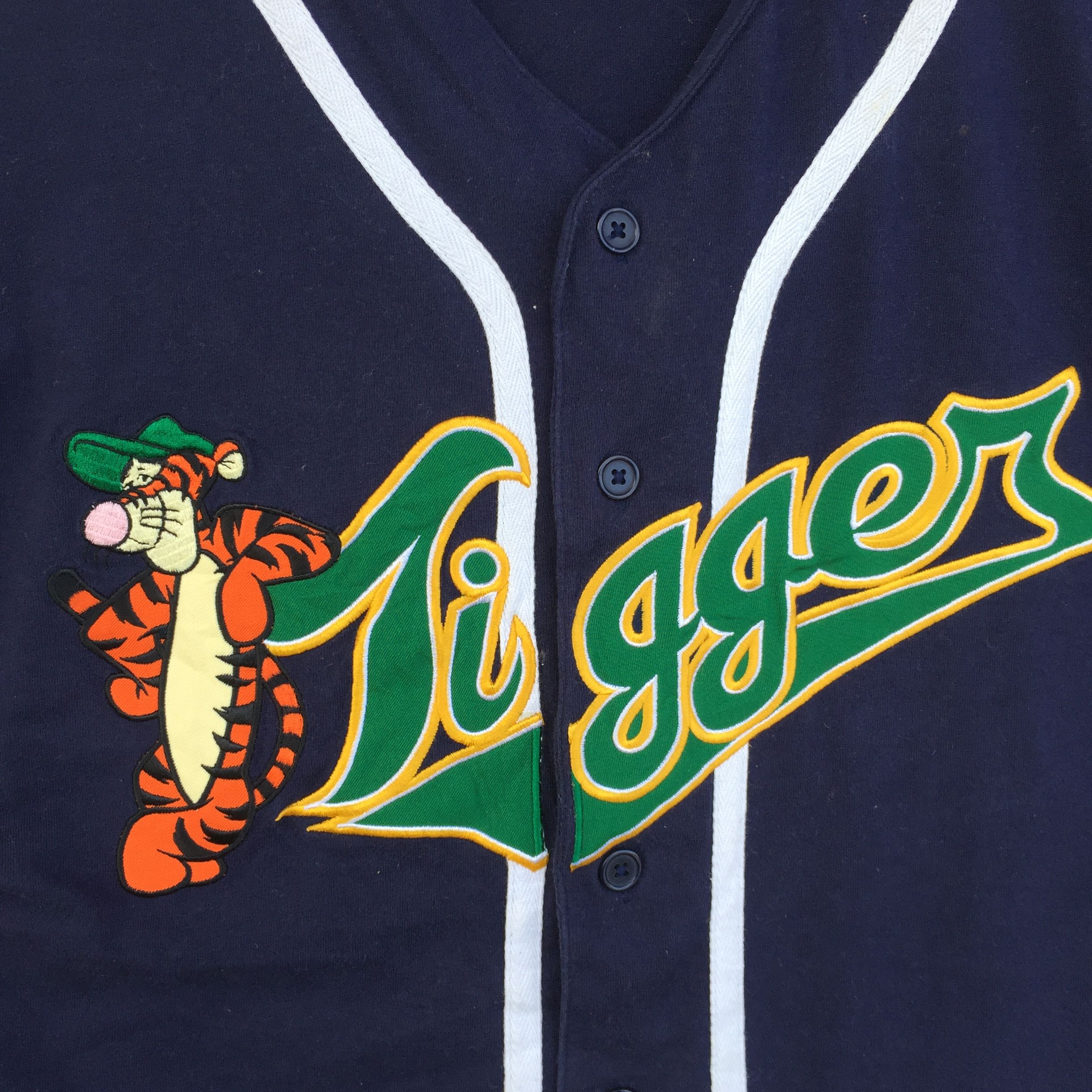 Disney × MLB × Vintage Vintage 90's Disney Tigger Baseball Button Ups Shirt Size US XL / EU 56 / 4 - 2 Thumbnail