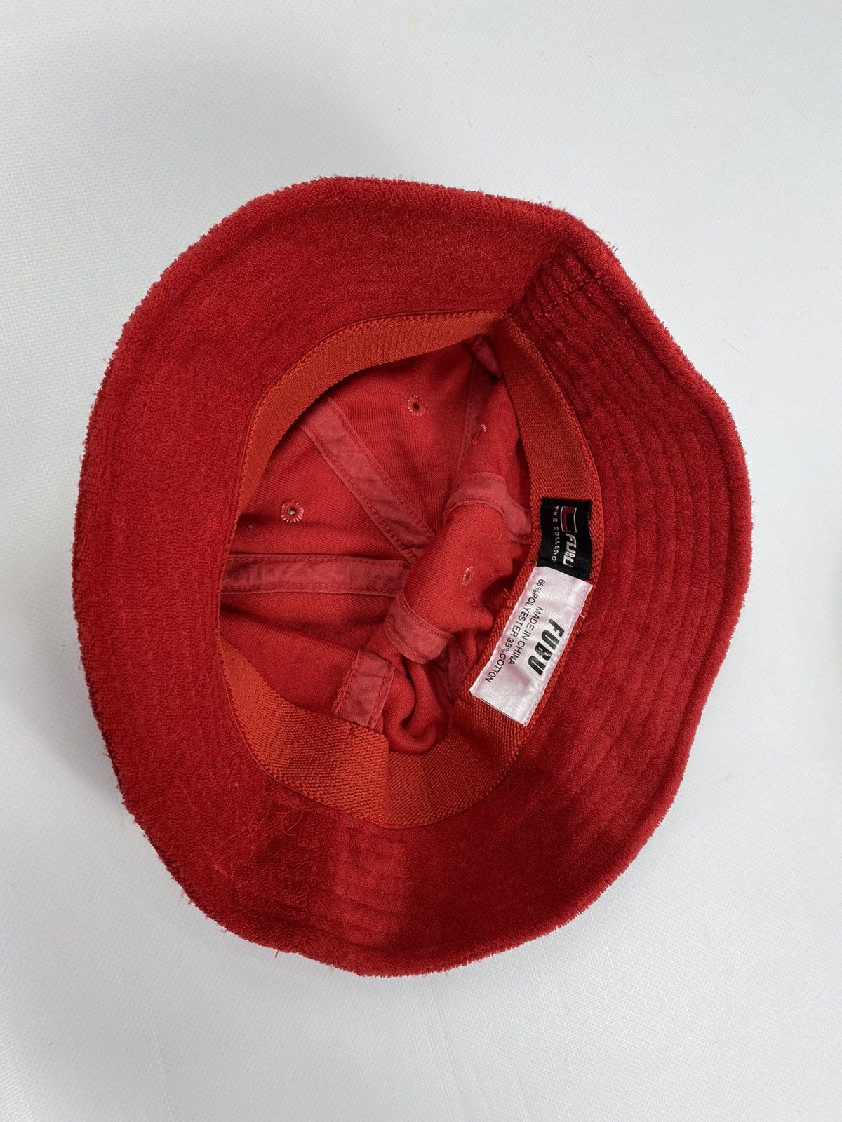 Fubu 🔥LASTDROP🔥 Fubu Bathrobe Material Red Bucket Hat Cap Size ONE SIZE - 7 Thumbnail