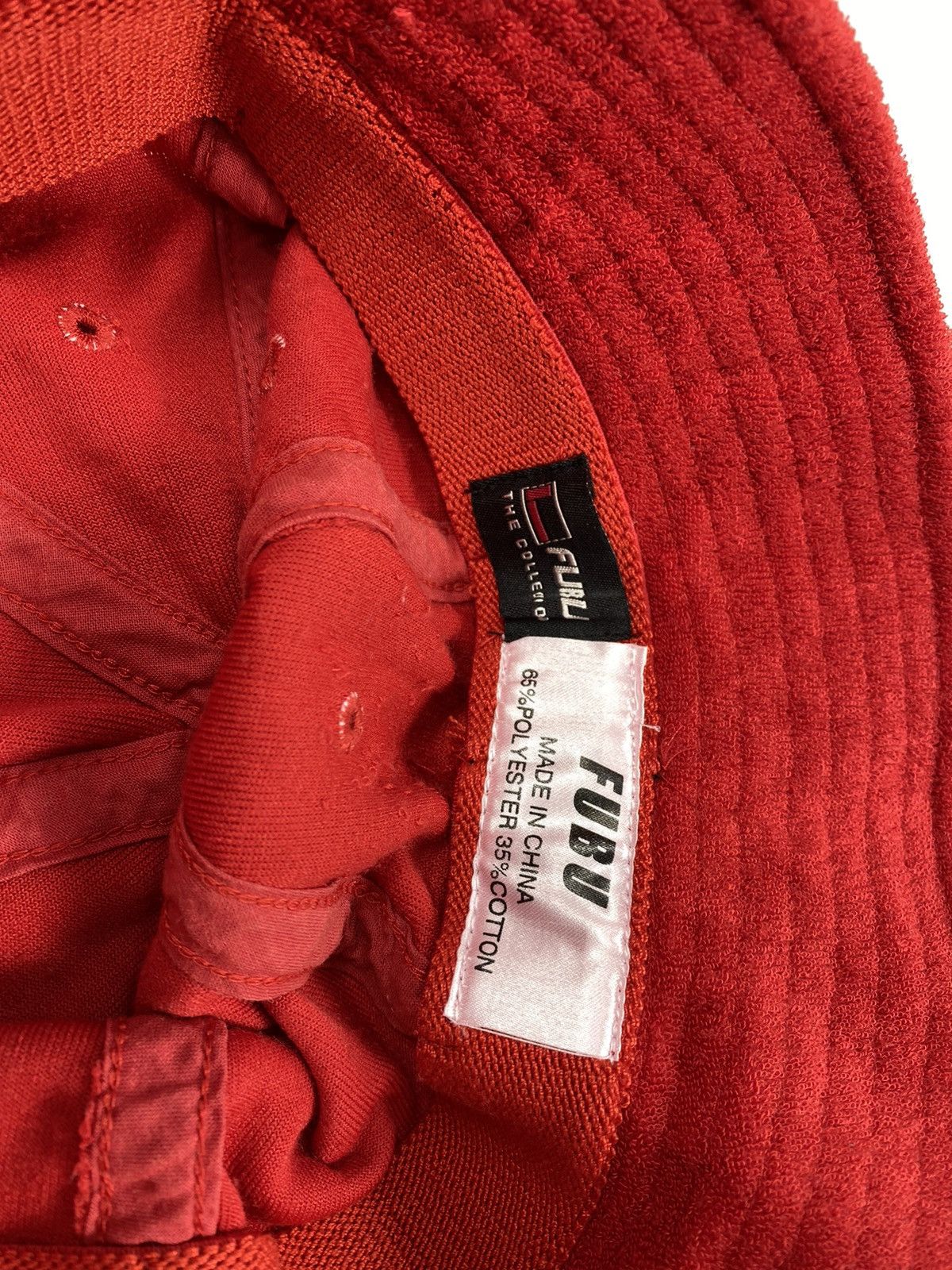Fubu 🔥LASTDROP🔥 Fubu Bathrobe Material Red Bucket Hat Cap Size ONE SIZE - 8 Thumbnail
