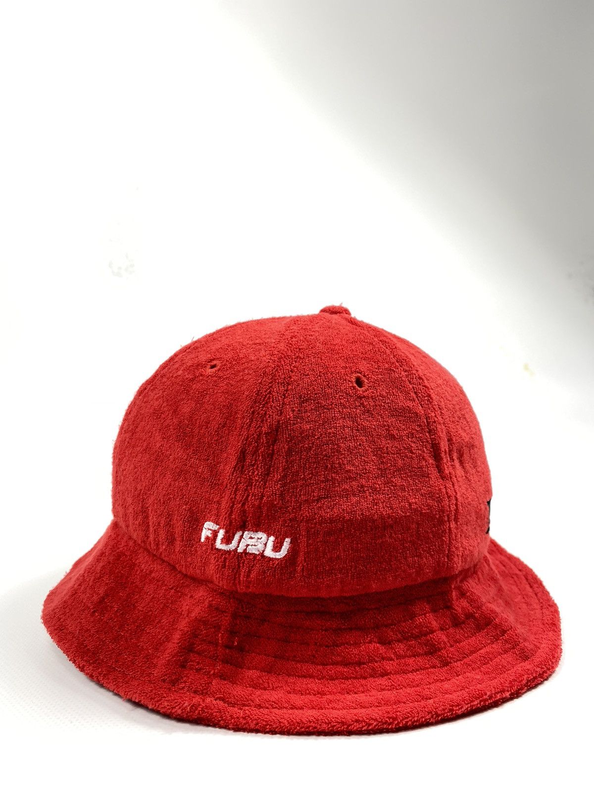 Fubu 🔥LASTDROP🔥 Fubu Bathrobe Material Red Bucket Hat Cap Size ONE SIZE - 2 Thumbnail