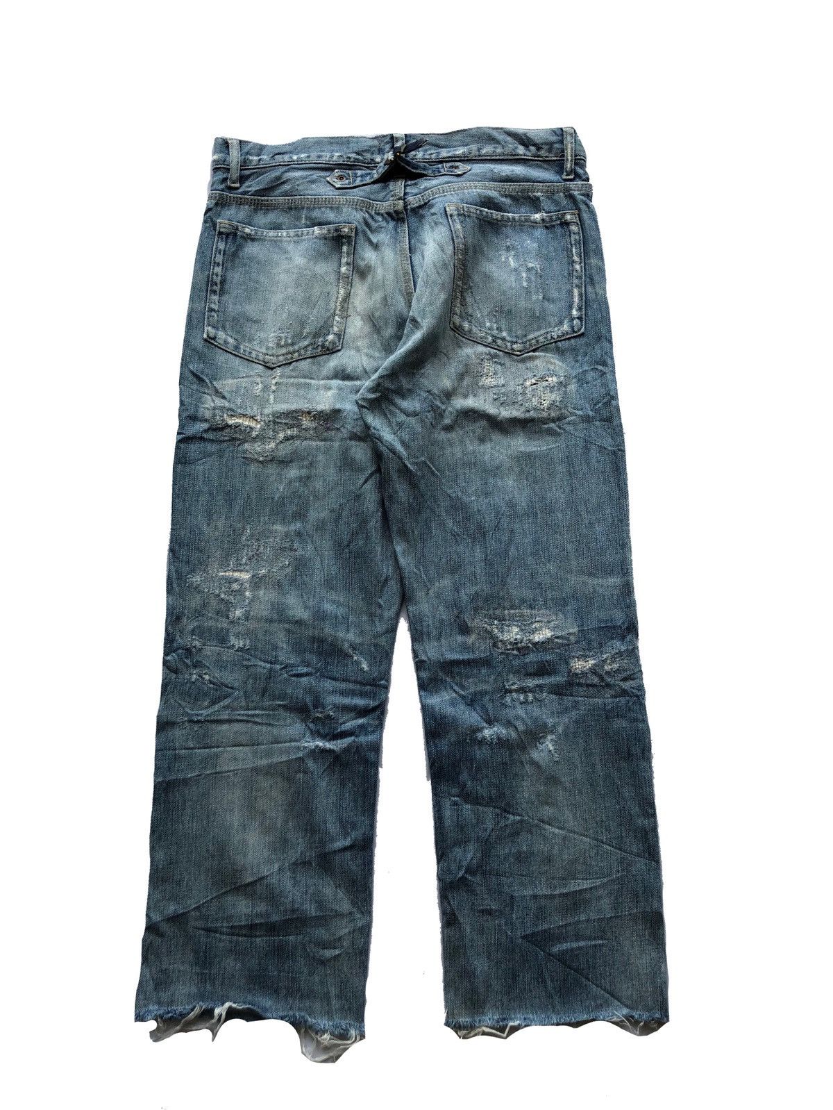 Japanese Brand 2000s Nano Universe Distressed Ripped Denim Size US 32 / EU 48 - 4 Thumbnail