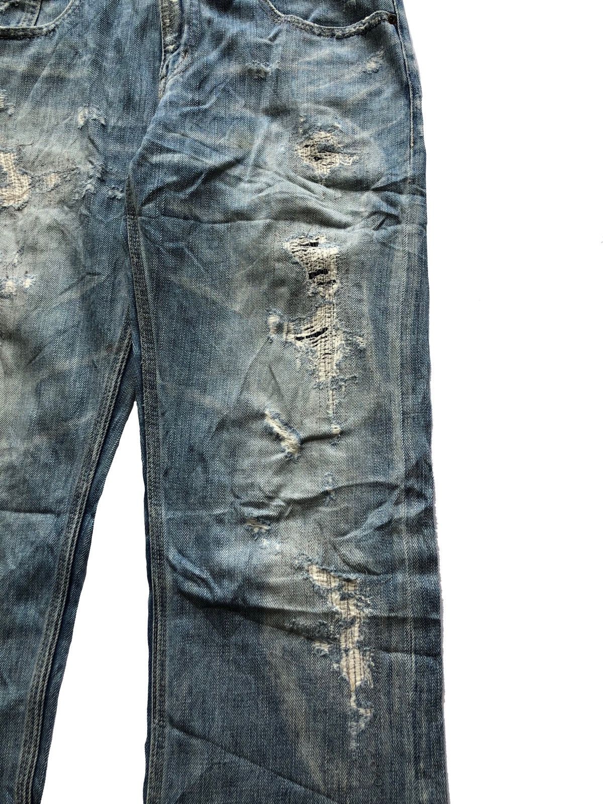 Japanese Brand 2000s Nano Universe Distressed Ripped Denim Size US 32 / EU 48 - 3 Thumbnail