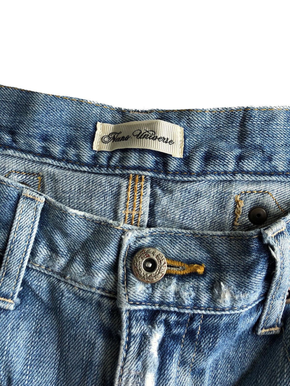 Japanese Brand 2000s Nano Universe Distressed Ripped Denim Size US 32 / EU 48 - 8 Thumbnail
