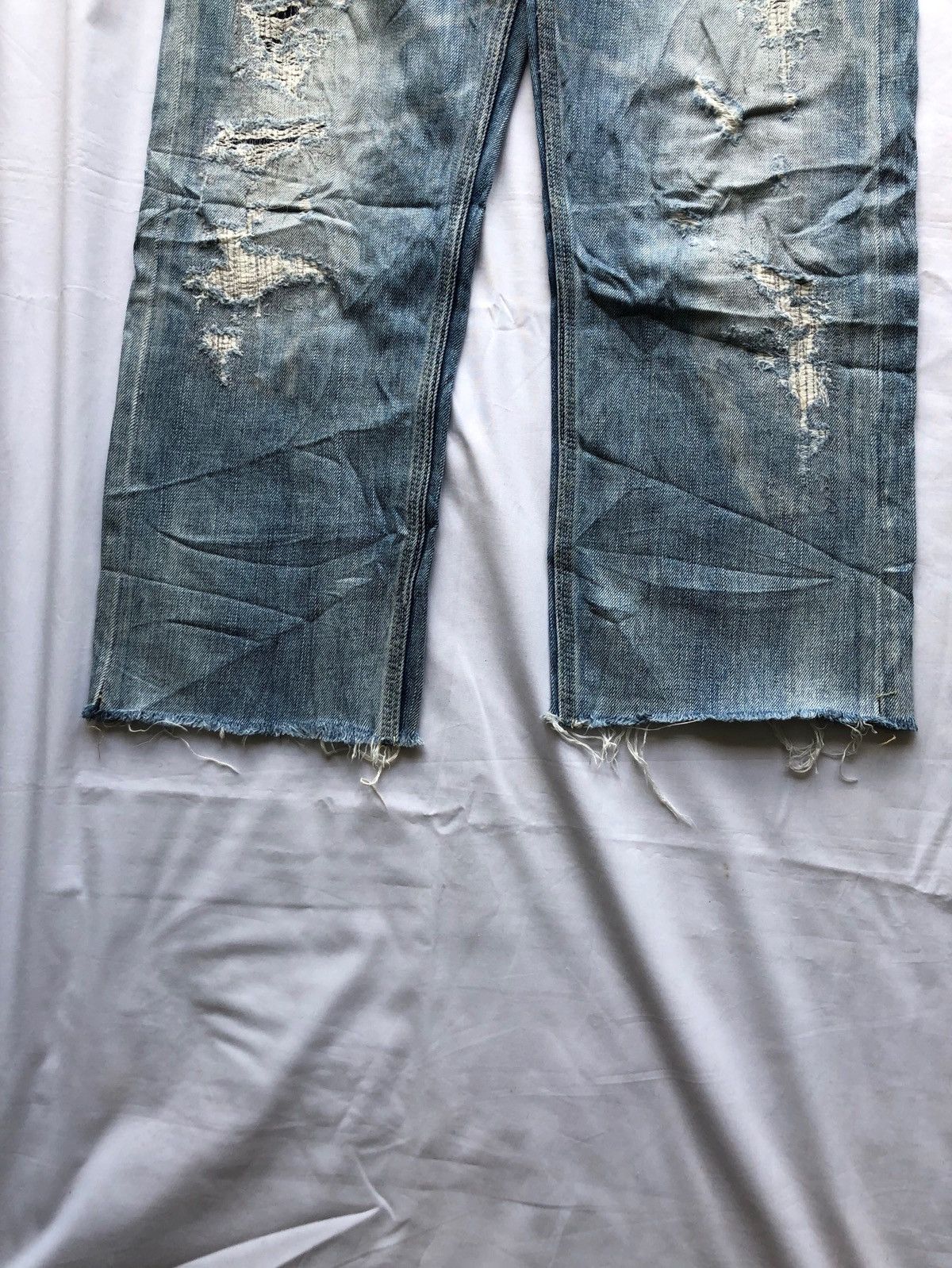 Japanese Brand 2000s Nano Universe Distressed Ripped Denim Size US 32 / EU 48 - 7 Thumbnail