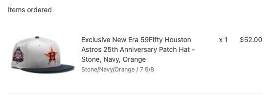 7 5/8 Hat Club Exclusive Houston Astros Silver Anniversary