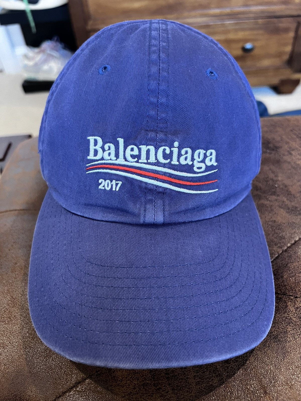 Balenciaga Balenciaga Campaign Logo Hat Blue Bernie Sanders | Grailed