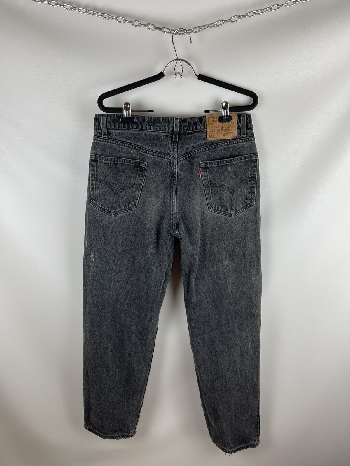 Levi's Levi’s 550 vintage 90s grey distressed denim jeans pants Size US 34 / EU 50 - 1 Thumbnail
