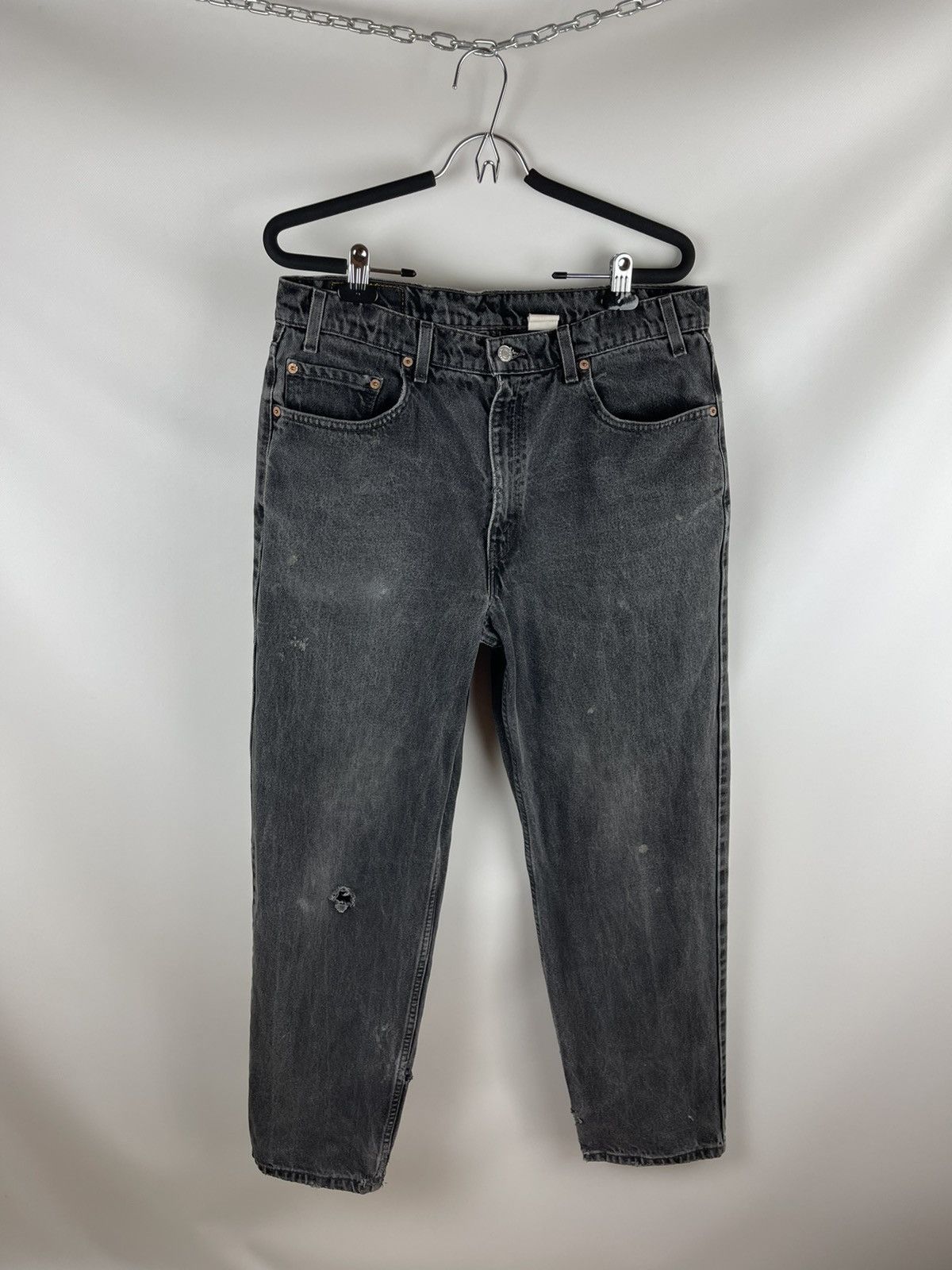 Levi's Levi’s 550 vintage 90s grey distressed denim jeans pants Size US 34 / EU 50 - 2 Thumbnail