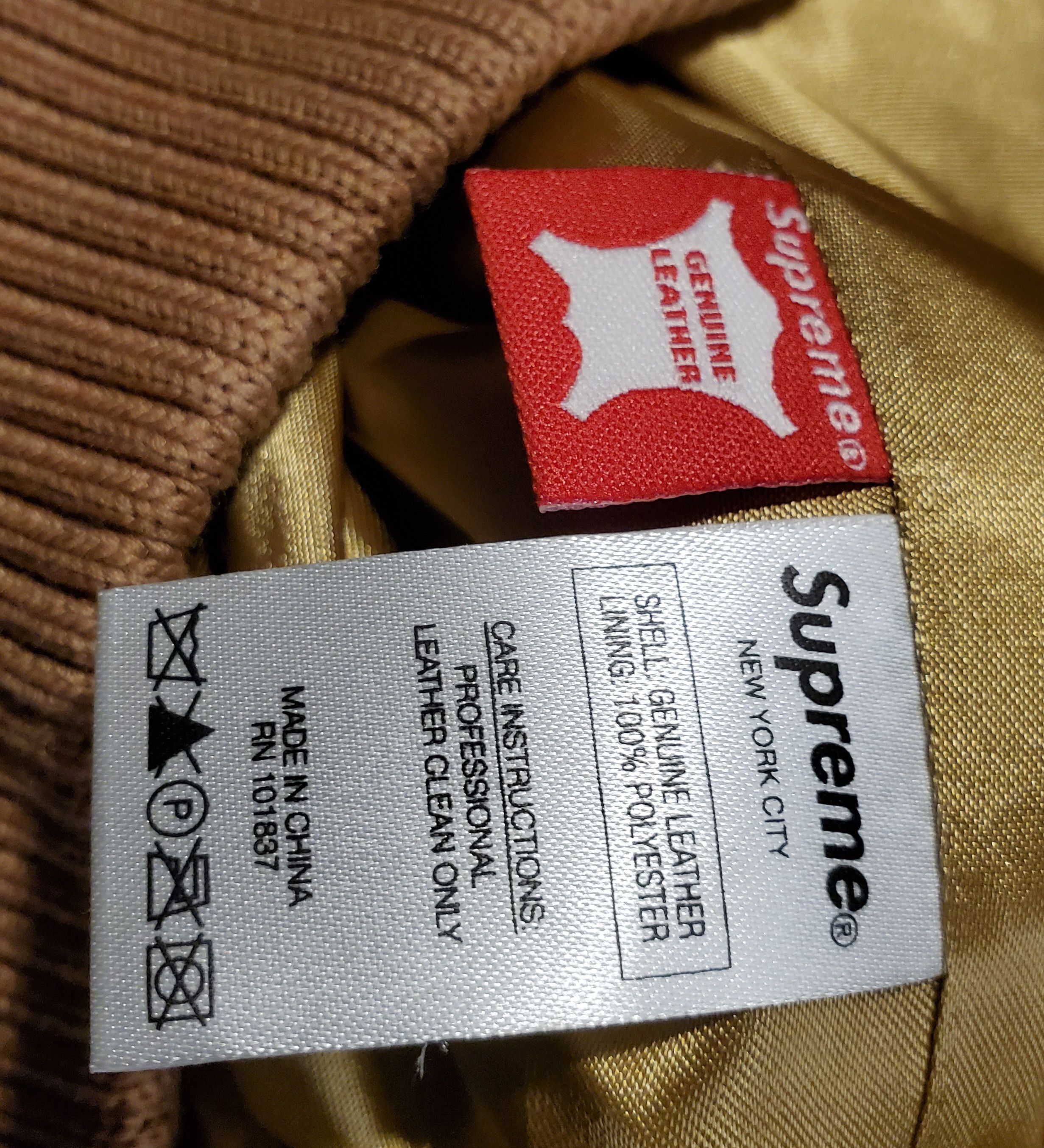 Supreme supreme ma-1 desert camo leather jacket | Grailed