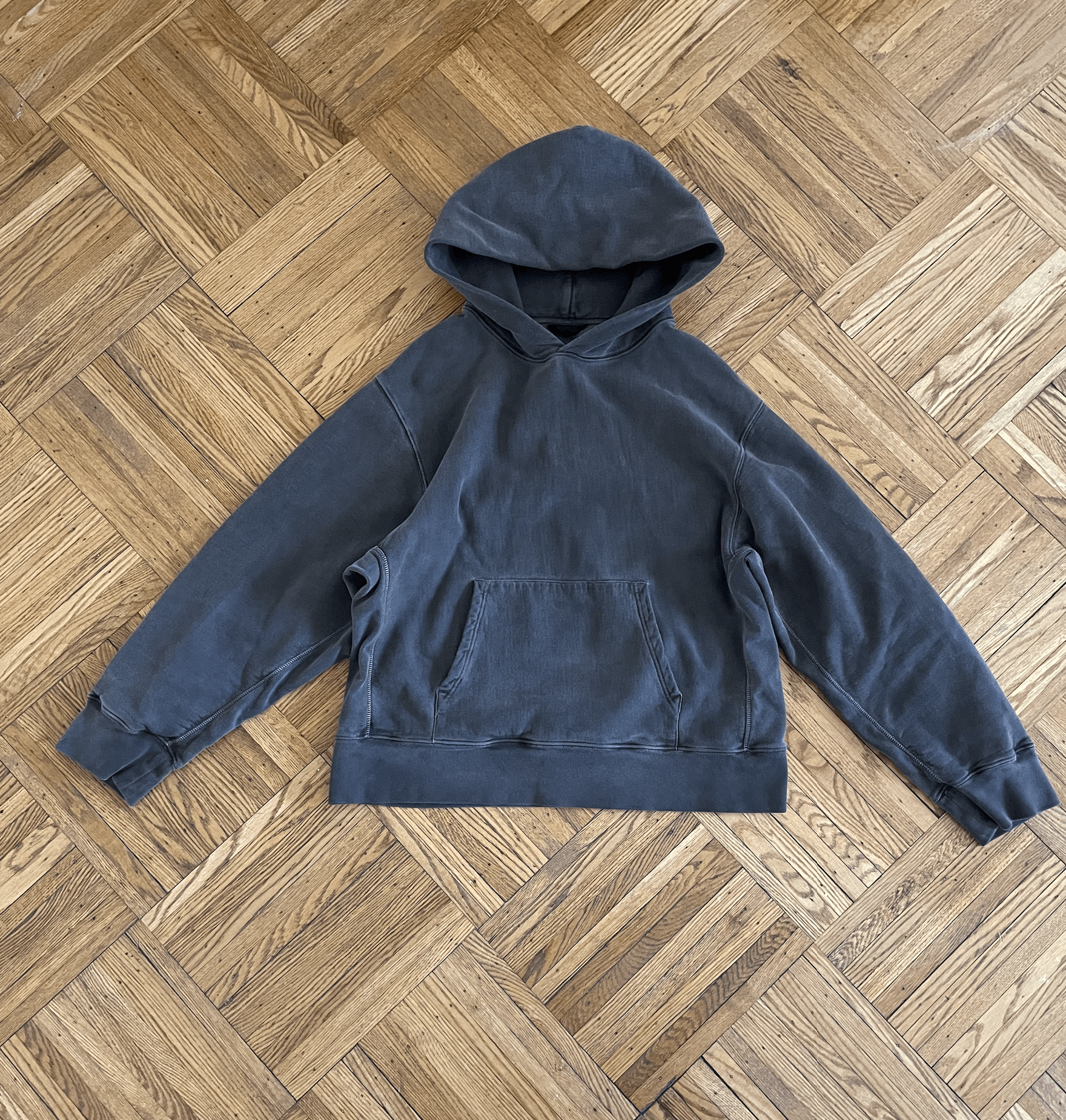 image of Yeezy Season 3 Onyx Hoodie in Onyx Dark, Men's (Size Medium)