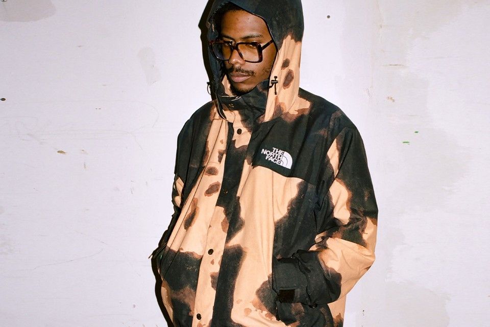 Supreme The North Face Supreme The North Face Bleached Denim Print Mountain Jacket Grailed