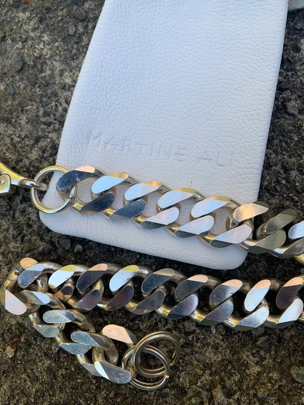 Martine Ali Flat XL Cuban Link Choker Solid Sterling Silver | Grailed 