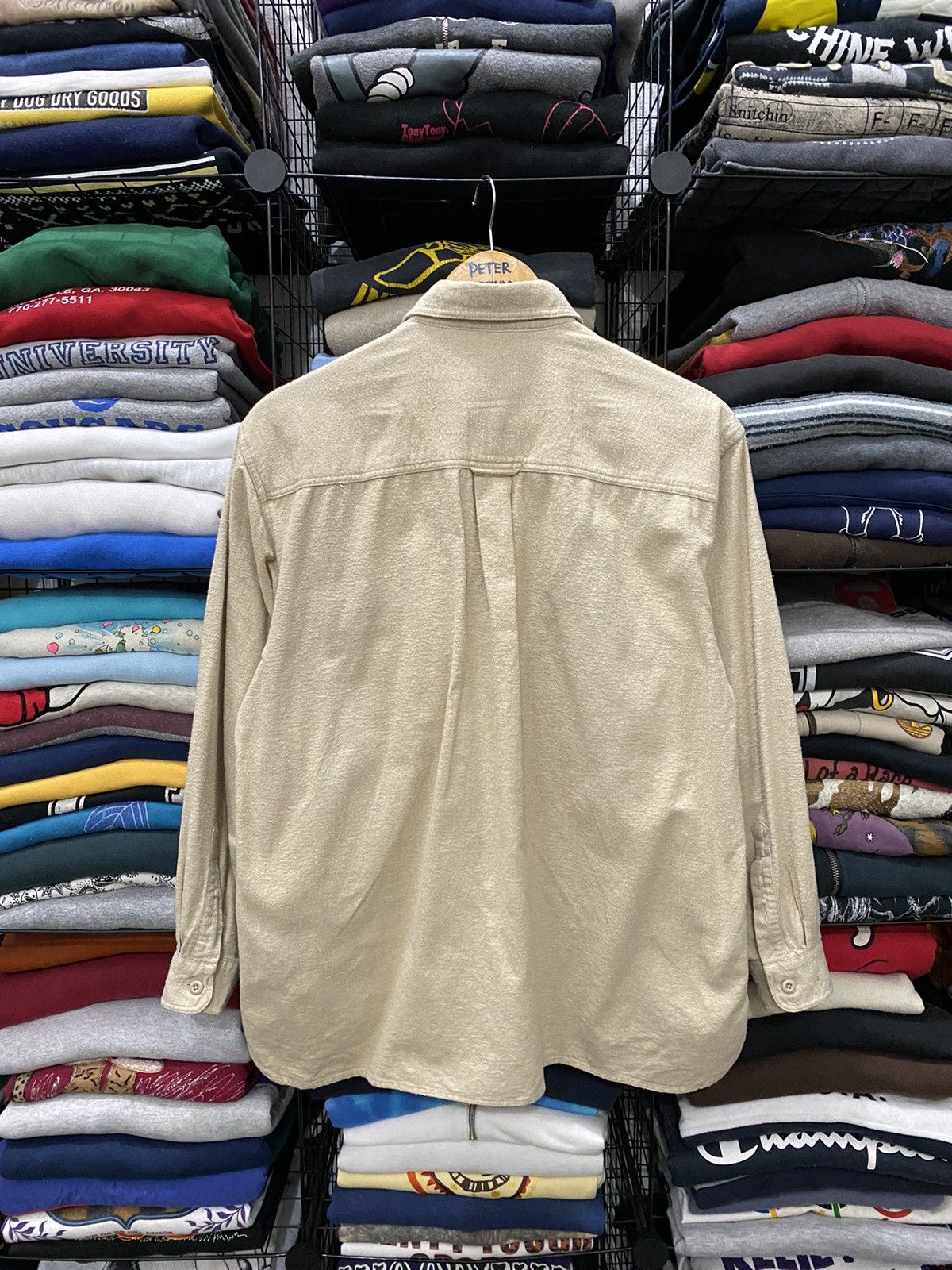 Uniqlo × Vintage Vintage Uniqlo Work Shirt Cream Size US M / EU 48-50 / 2 - 2 Thumbnail