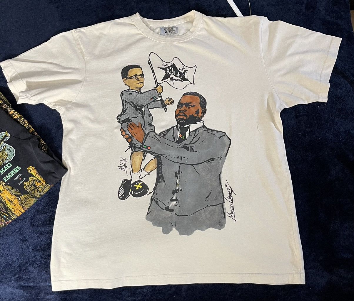 Barriers Malcolm X Marcus Garvey T Shirt Size Large