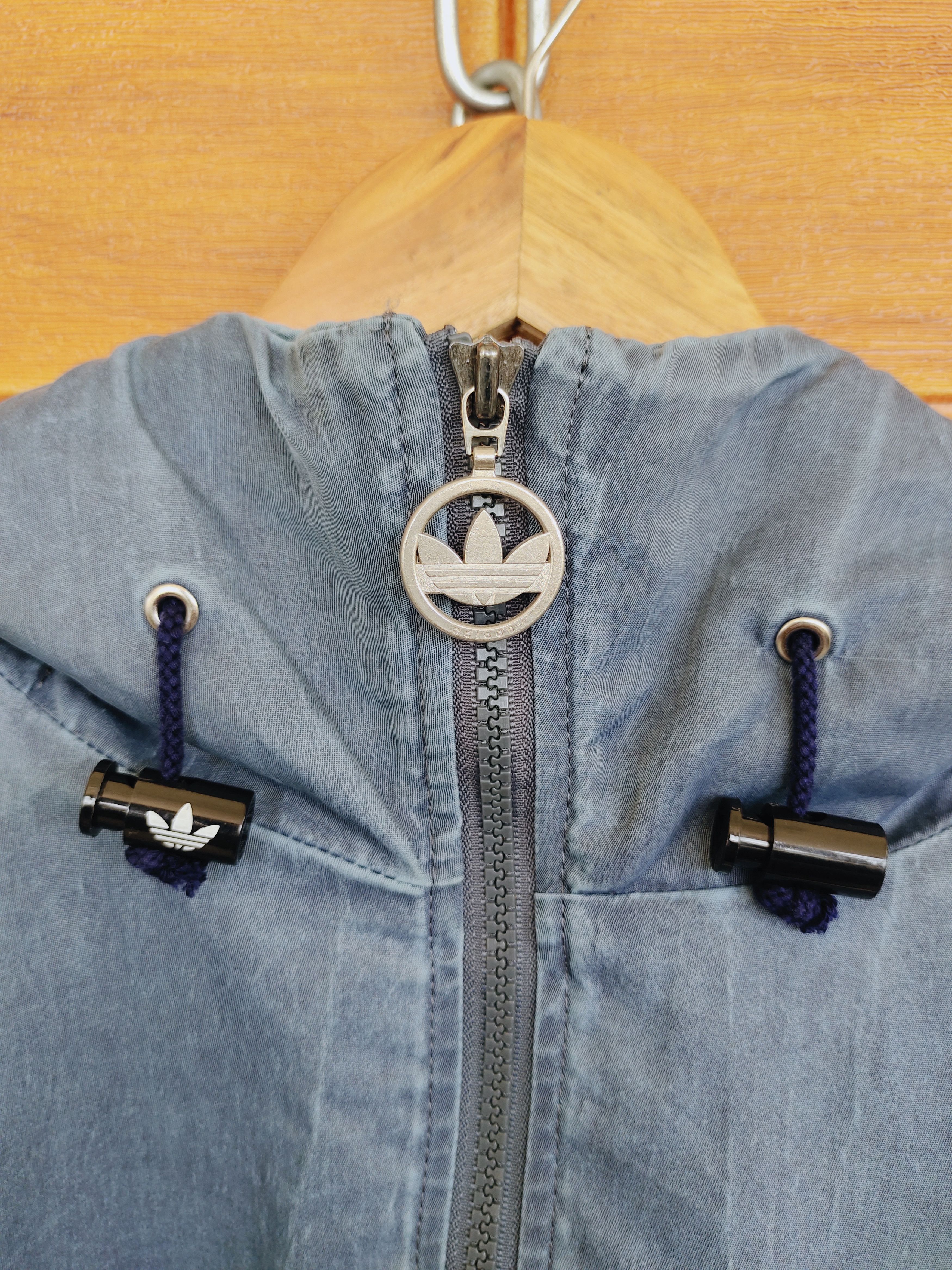 Adidas × Descente × Vintage Vintage 90s ADIDAS Trefoil Hoodie Jacket Size US L / EU 52-54 / 3 - 10 Thumbnail