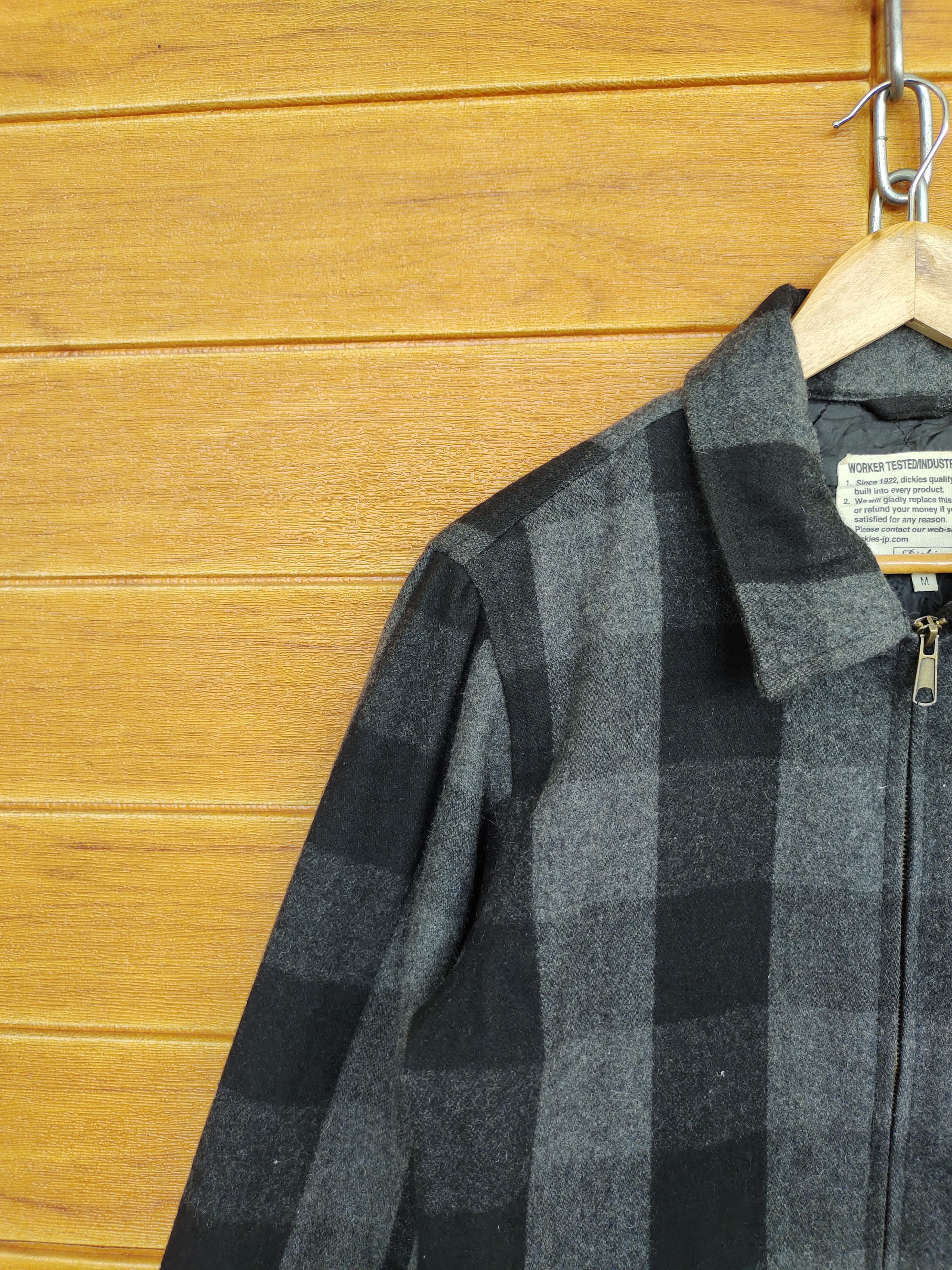 Dickies Vintage 80s DICKIES Workwear Checkered Wool Quilted Jacket Size US M / EU 48-50 / 2 - 4 Thumbnail