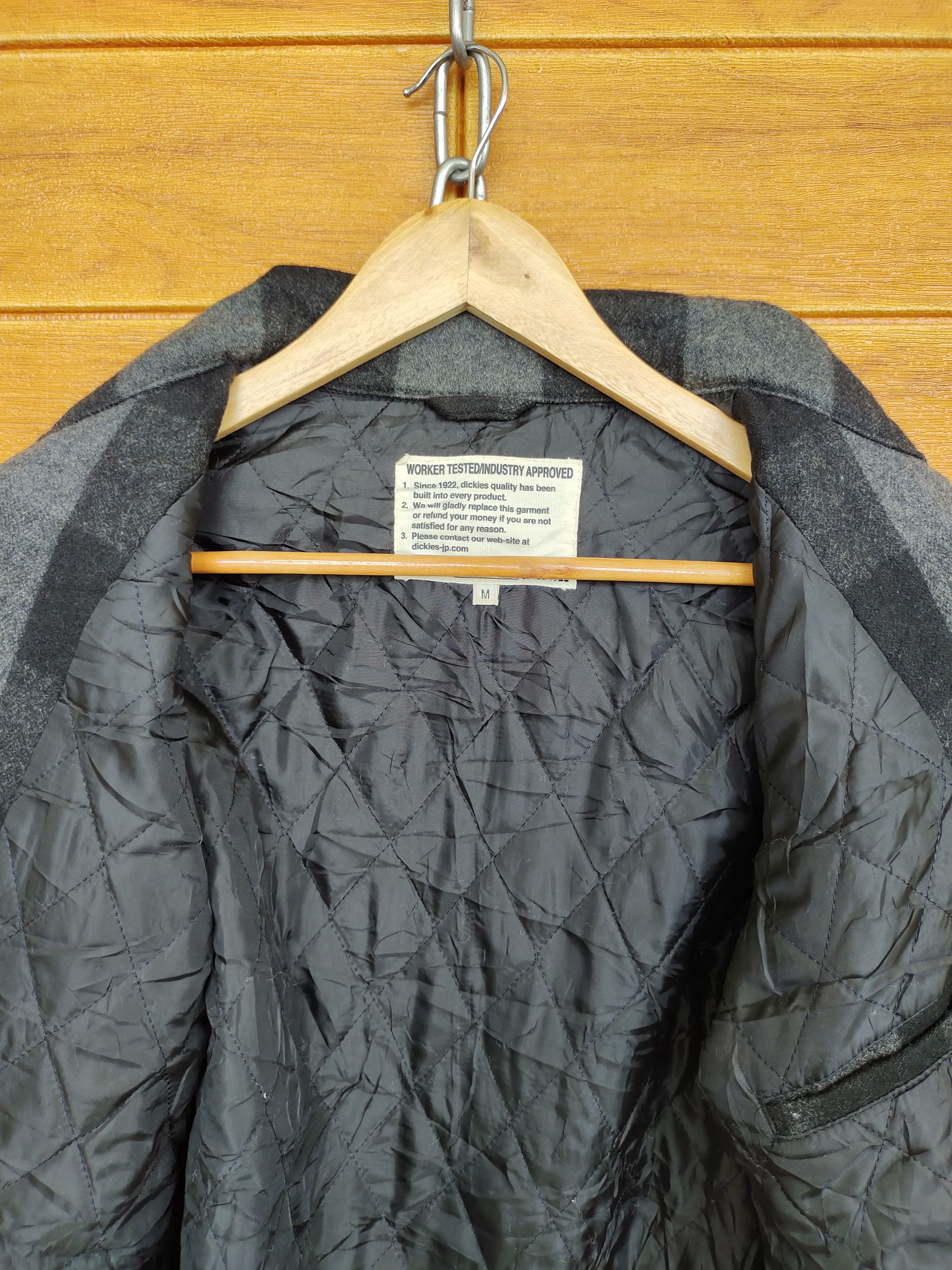 Dickies Vintage 80s DICKIES Workwear Checkered Wool Quilted Jacket Size US M / EU 48-50 / 2 - 14 Thumbnail