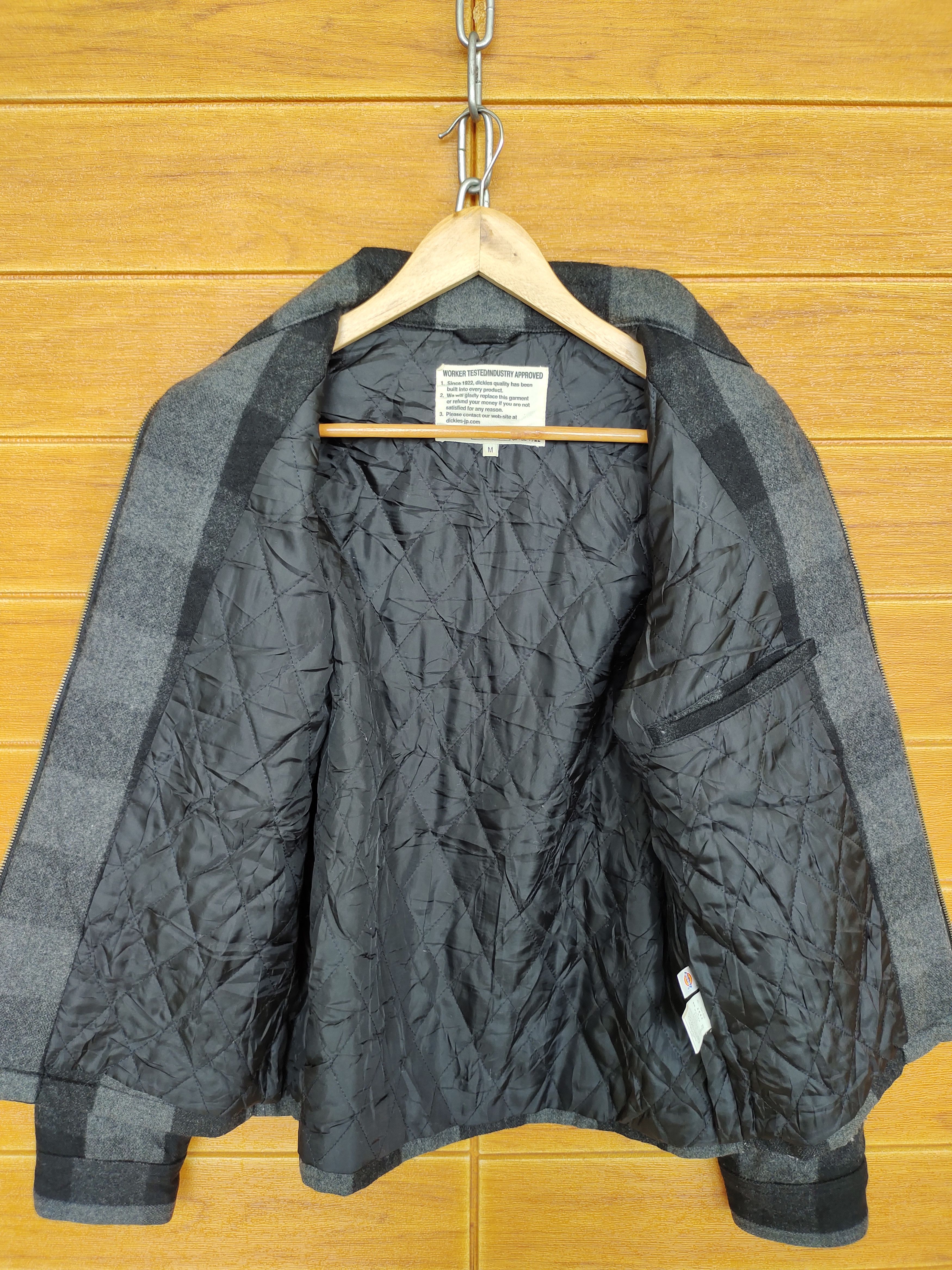 Dickies Vintage 80s DICKIES Workwear Checkered Wool Quilted Jacket Size US M / EU 48-50 / 2 - 13 Thumbnail