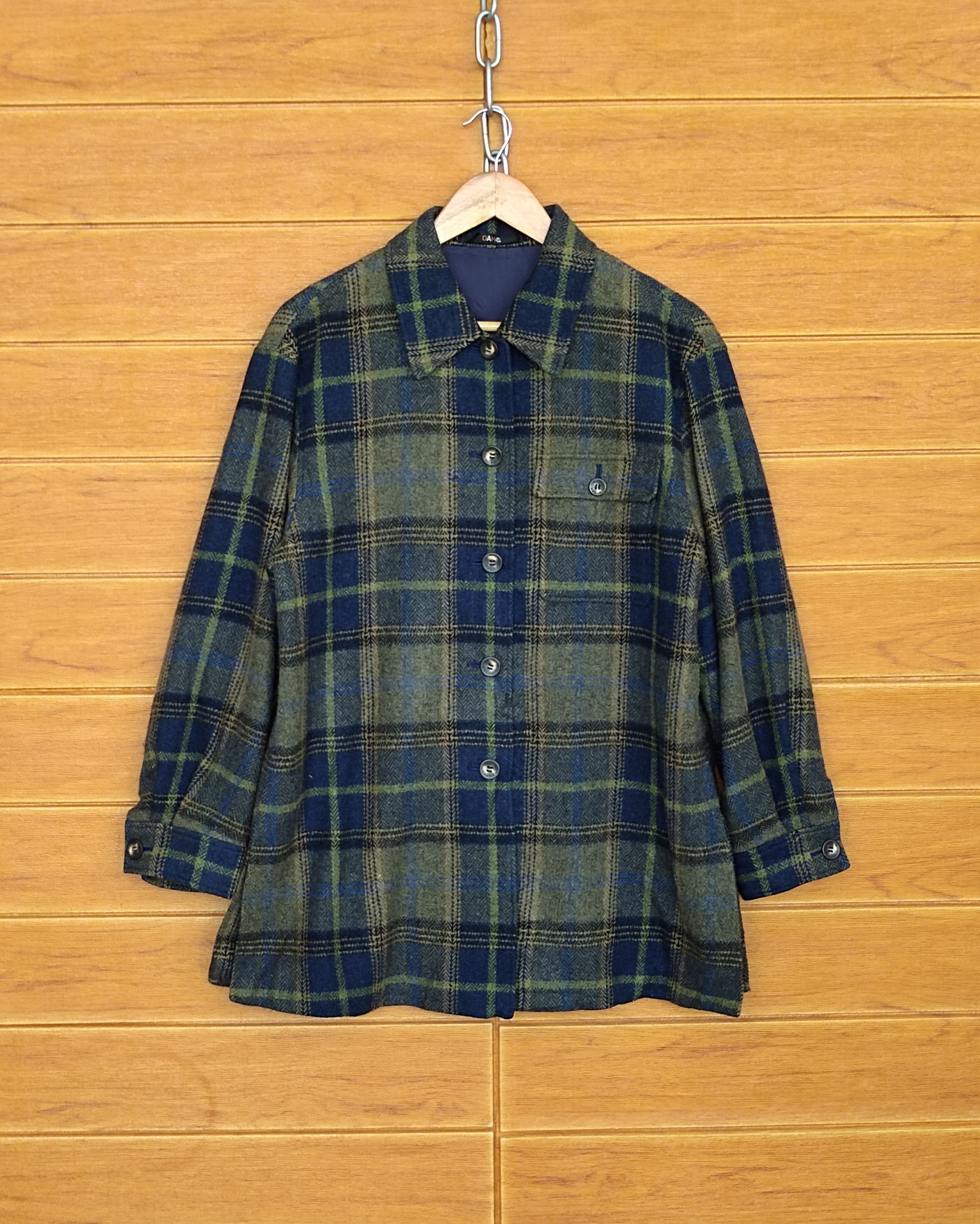 DAKS × Vintage Vintage 90s DAKS London Women Checkered Plaid Flannel Shirt Size ONE SIZE - 1 Thumbnail