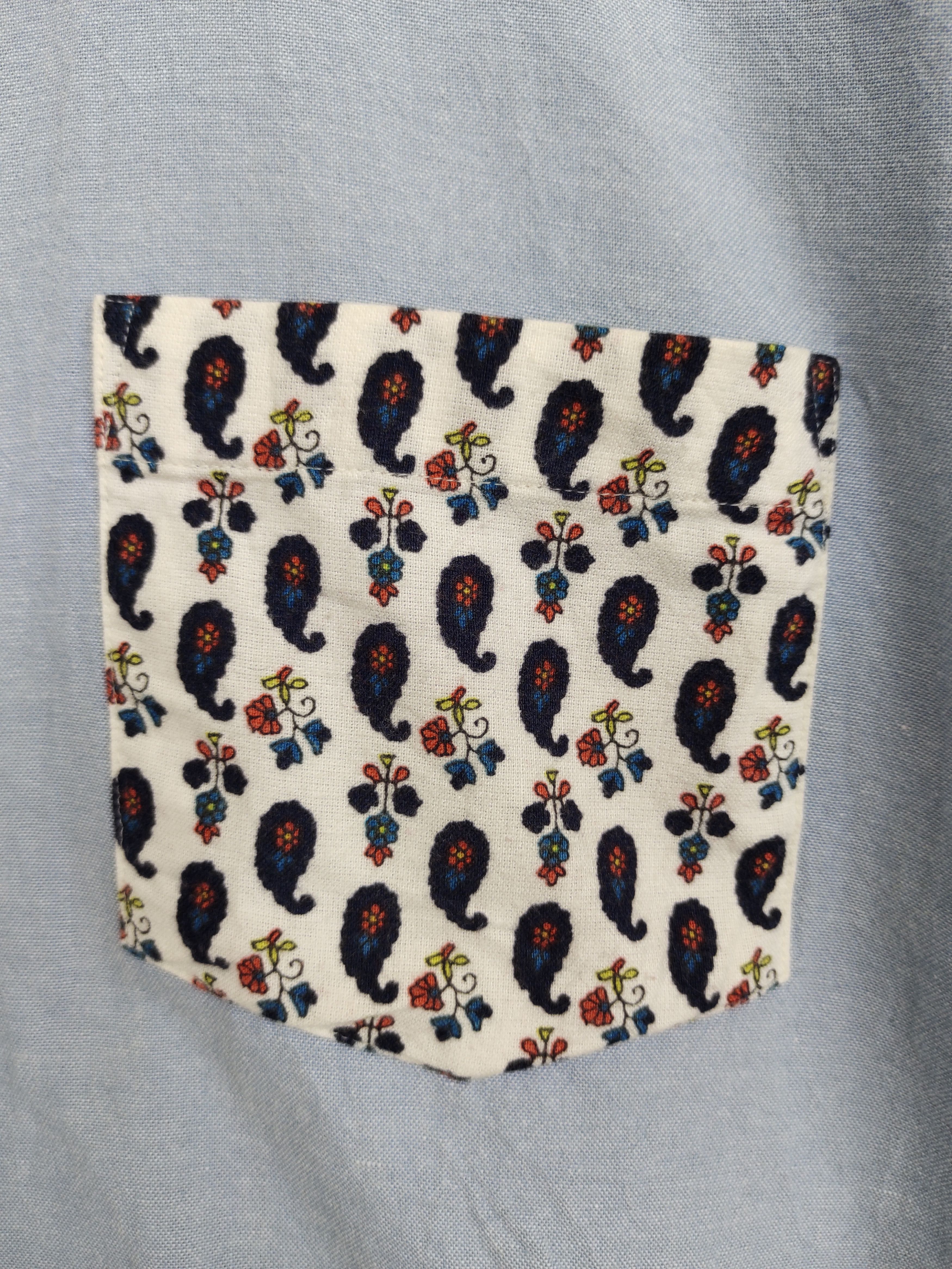 Hysteric Glamour × Undercover Urban RESEARCH Paisley Pocket Button Up Chambray Shirt Size US M / EU 48-50 / 2 - 2 Thumbnail