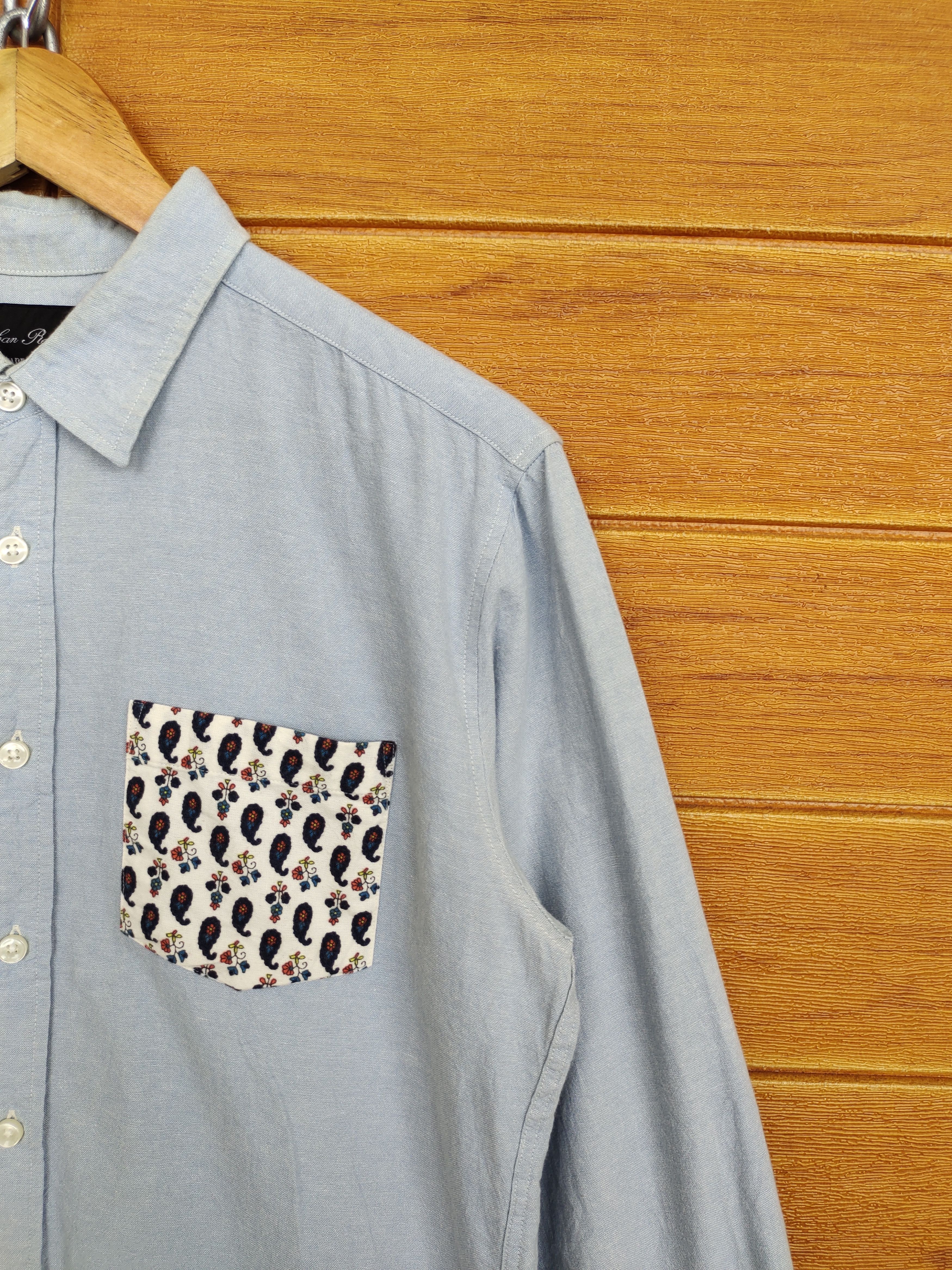 Hysteric Glamour × Undercover Urban RESEARCH Paisley Pocket Button Up Chambray Shirt Size US M / EU 48-50 / 2 - 4 Thumbnail