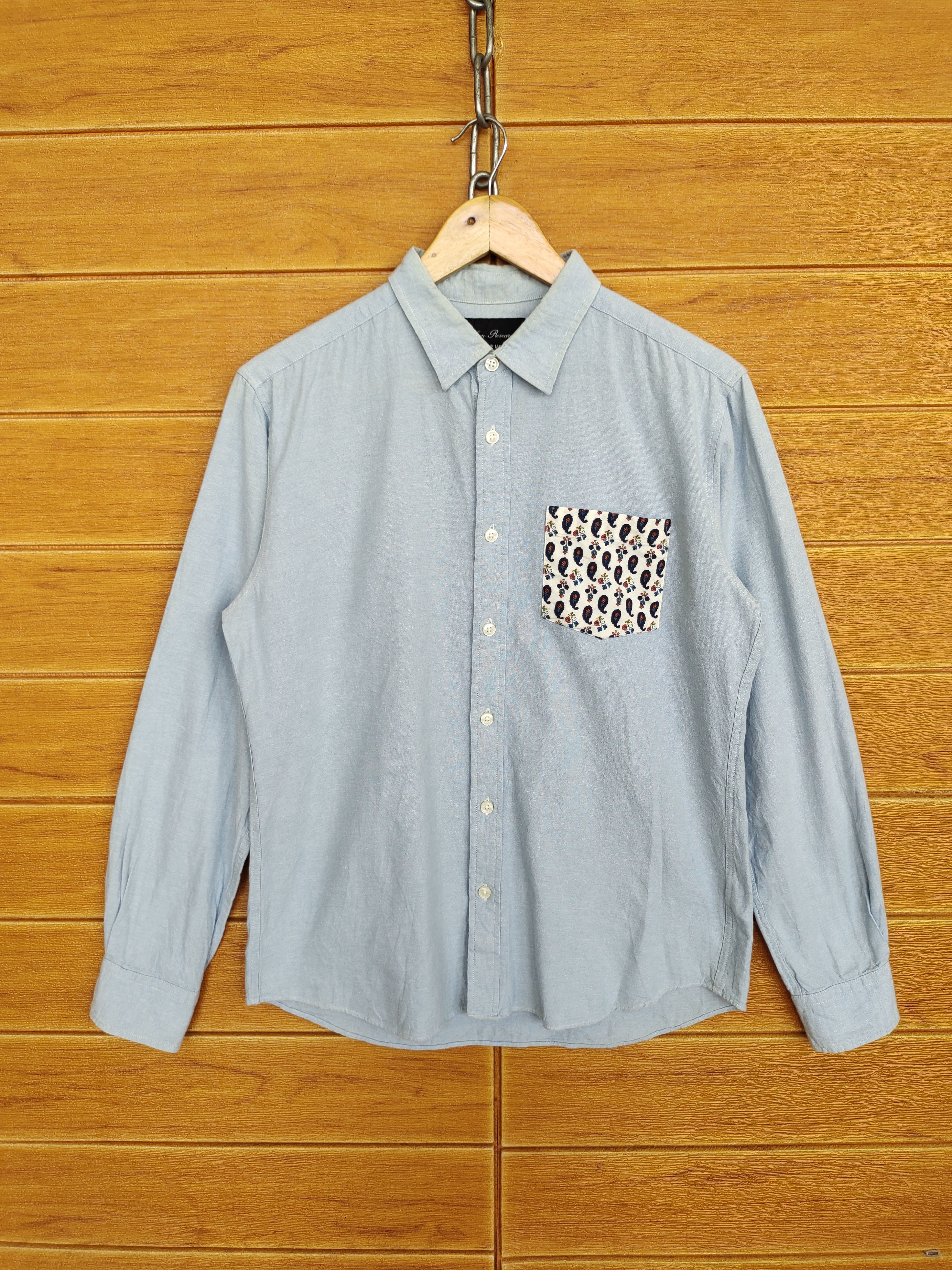 Hysteric Glamour × Undercover Urban RESEARCH Paisley Pocket Button Up Chambray Shirt Size US M / EU 48-50 / 2 - 1 Thumbnail