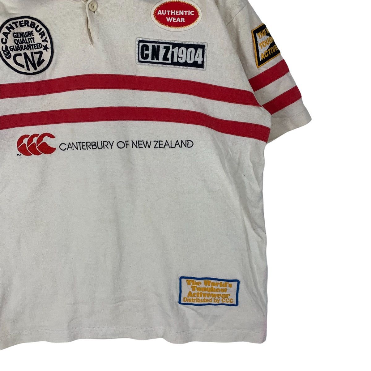 Canterbury of New Zealand Vintage Canterbury Embroidery Big Logo T Shirt Size US L / EU 52-54 / 3 - 3 Thumbnail