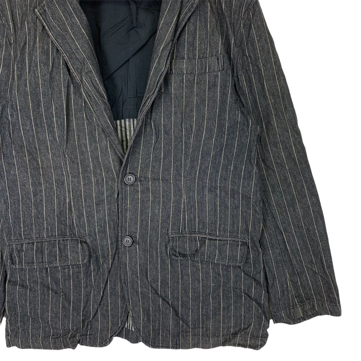 Japanese Brand Vintage 90s Suggestions Striped Blazer Coat Size US L / EU 52-54 / 3 - 3 Thumbnail