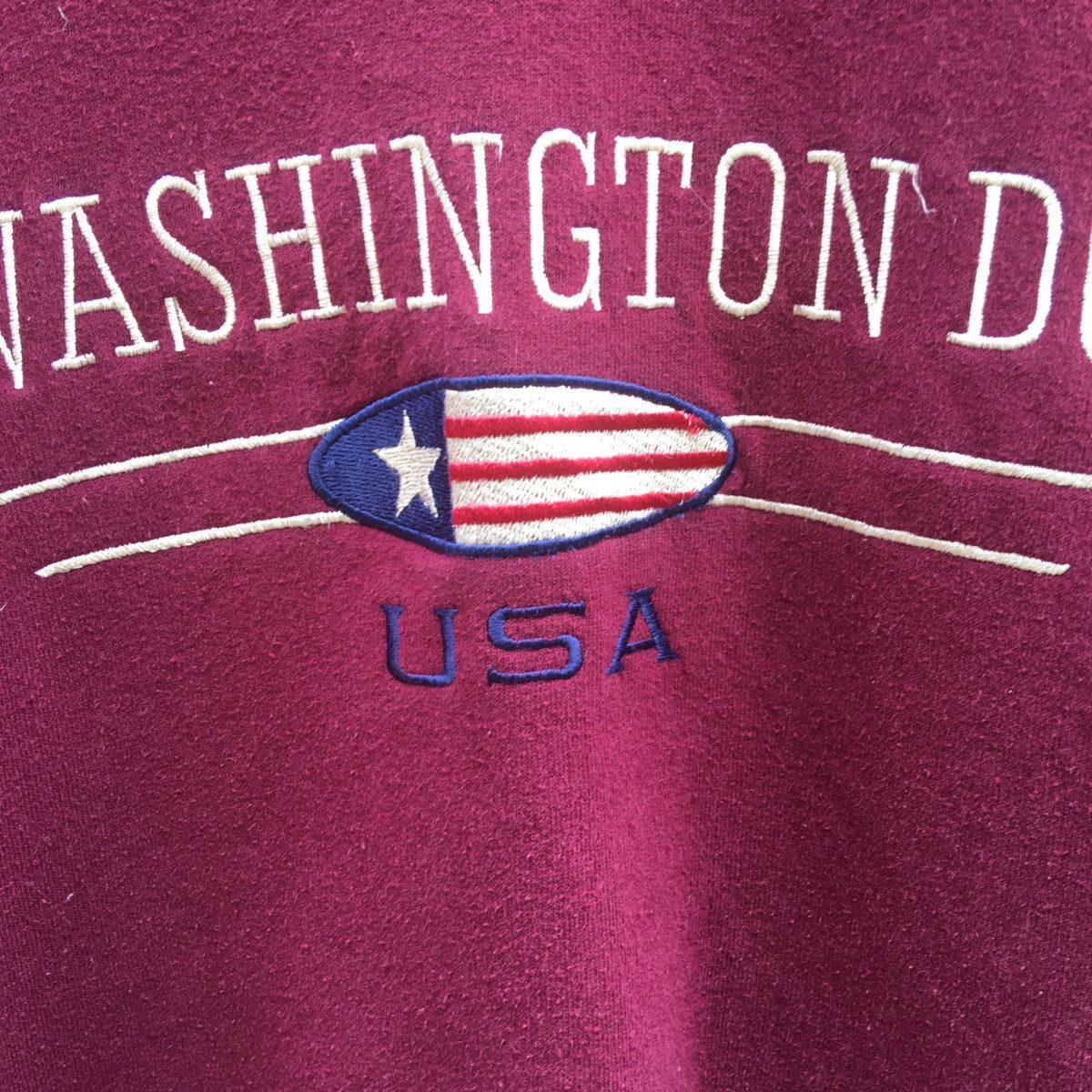Gildan Vintage 90s Gildan Pullover Washington DC USA Crewneck Size US XL / EU 56 / 4 - 4 Thumbnail