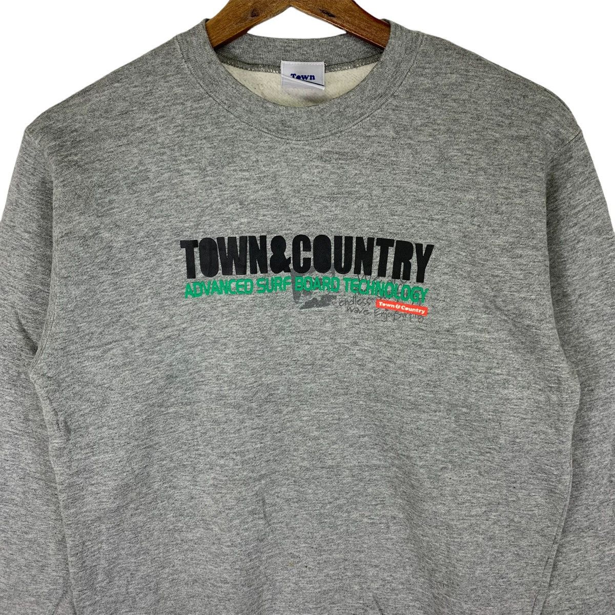 Japanese Brand Town&Country Surfing Spellout Pullover Crewneck Sweatshirt Size US S / EU 44-46 / 1 - 2 Thumbnail