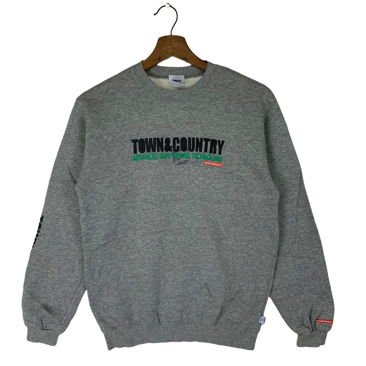 Japanese Brand Town&Country Surfing Spellout Pullover Crewneck Sweatshirt Size US S / EU 44-46 / 1 - 1 Thumbnail