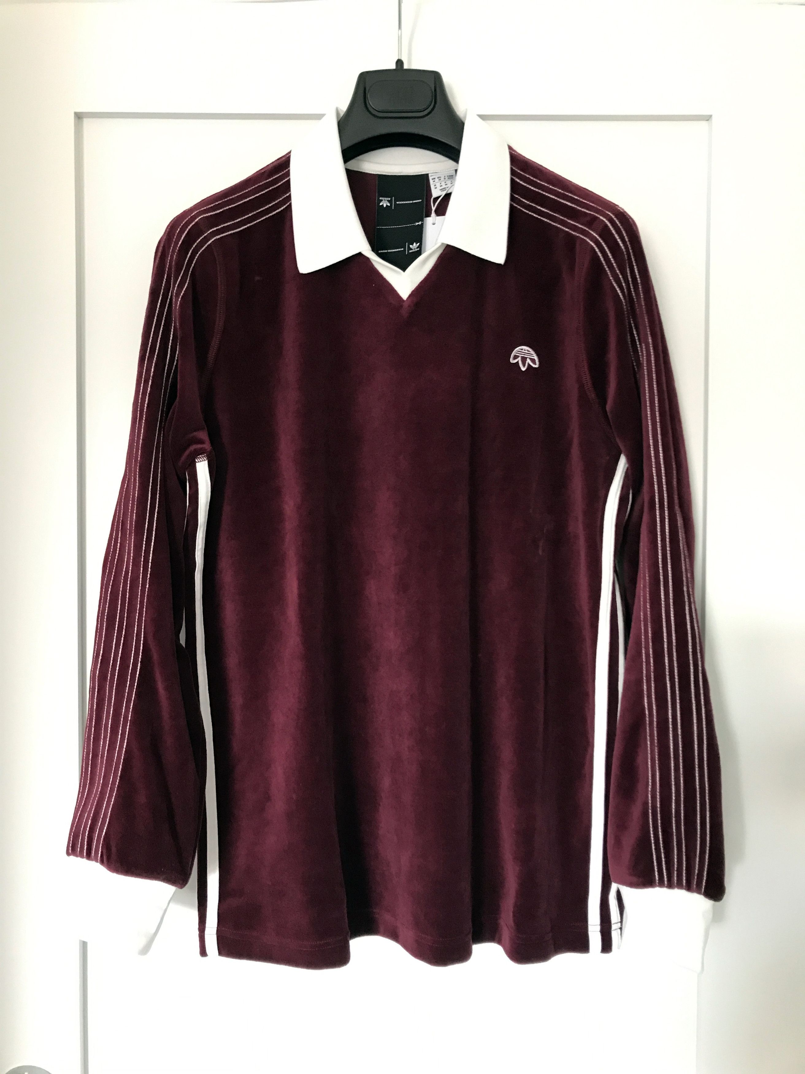 Adidas Alexander Wang x Adidas Originals velour long-sleeve polo ...