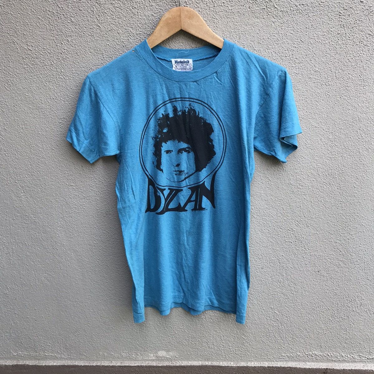 Image of Vintage 70's Bob Dylan Tee Hardly To Find in Blue, Men's (Size Small)