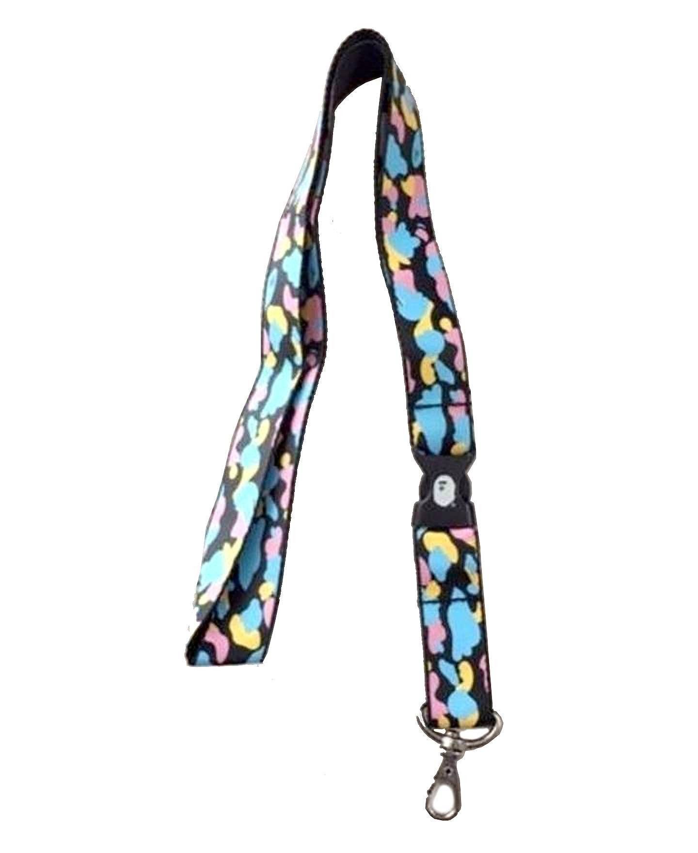 Bape 🔥 BAPE Lanyard Cotton Candy Camo Neck Strap Necklace kaws Size ONE SIZE - 1 Thumbnail