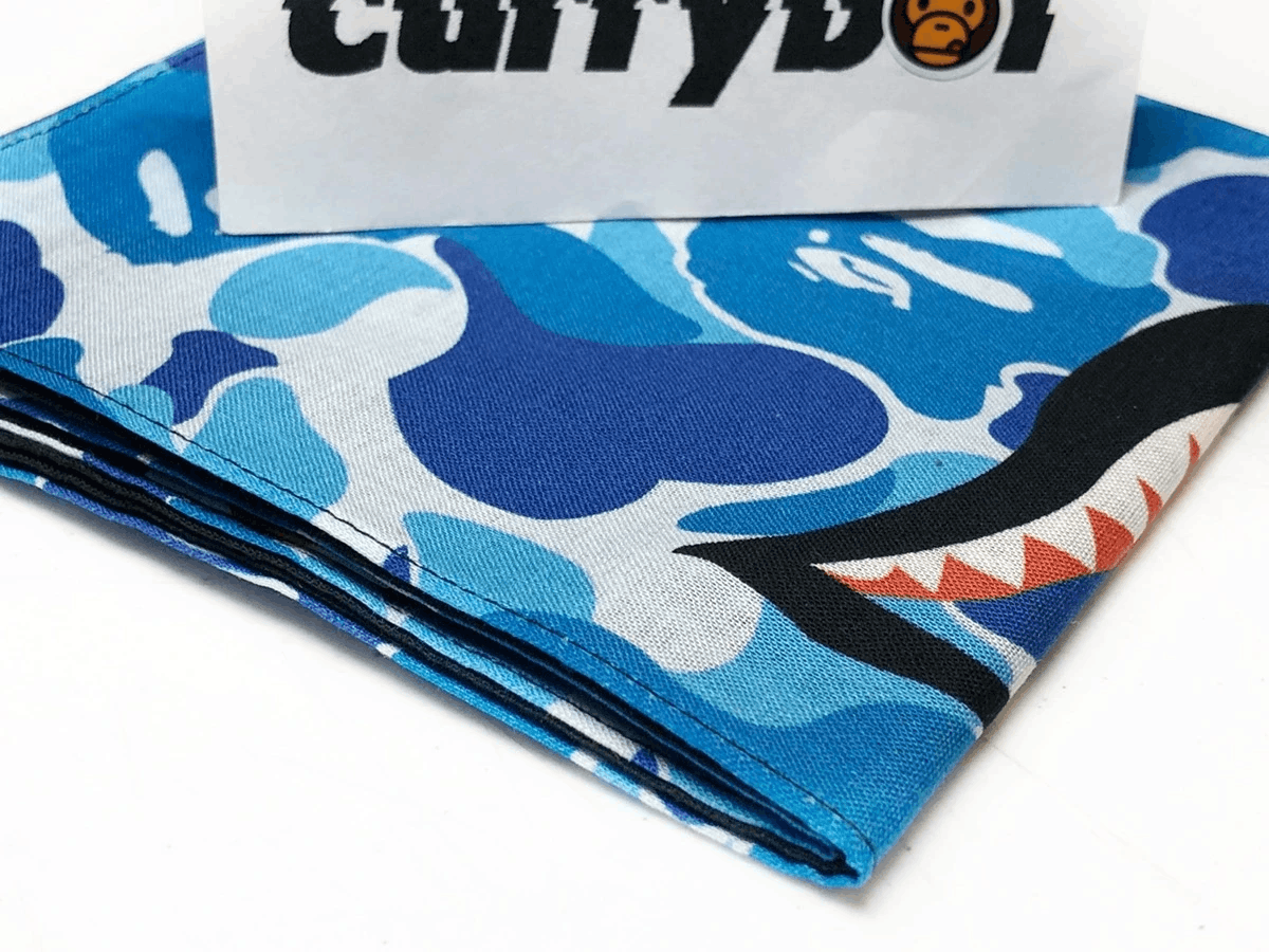 Bape Bape ABC Shark Bandana Blue Size ONE SIZE - 3 Thumbnail