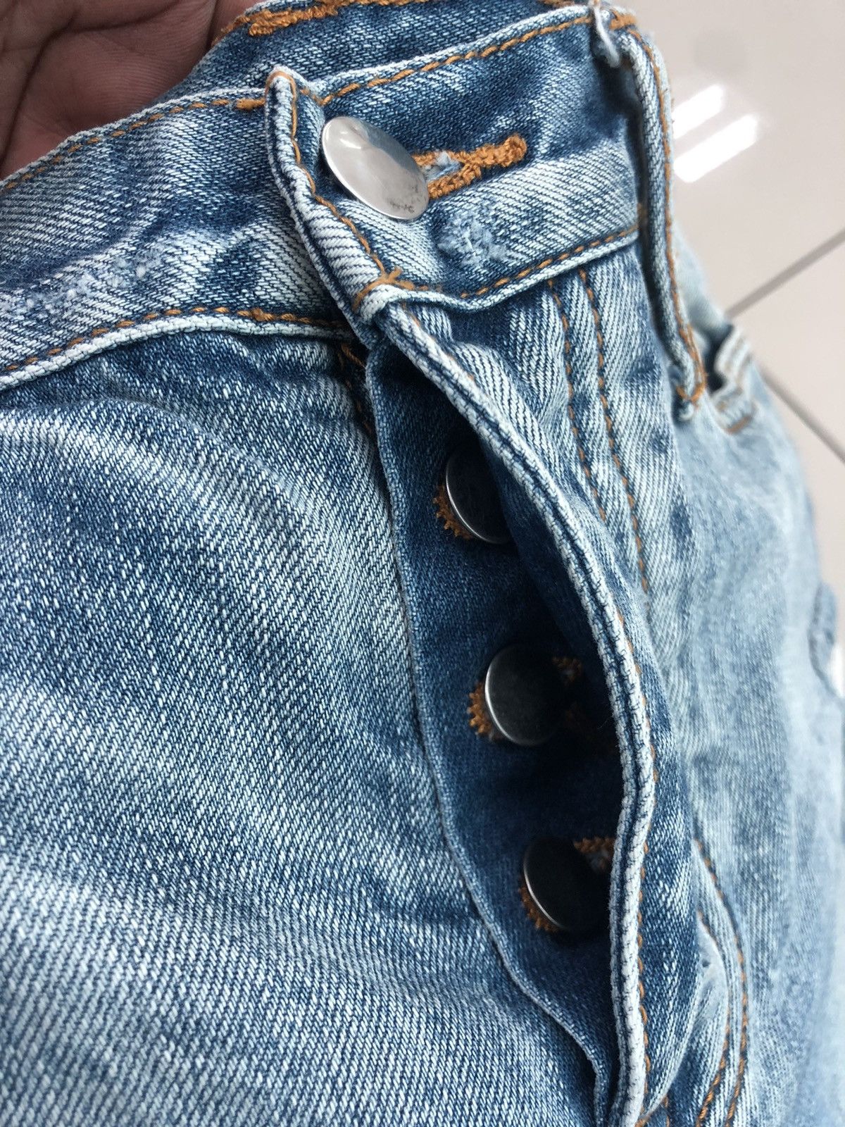 Seditionaries m n m l Distressed bondage jeans skinny with zip on bottom Size US 32 / EU 48 - 12 Thumbnail