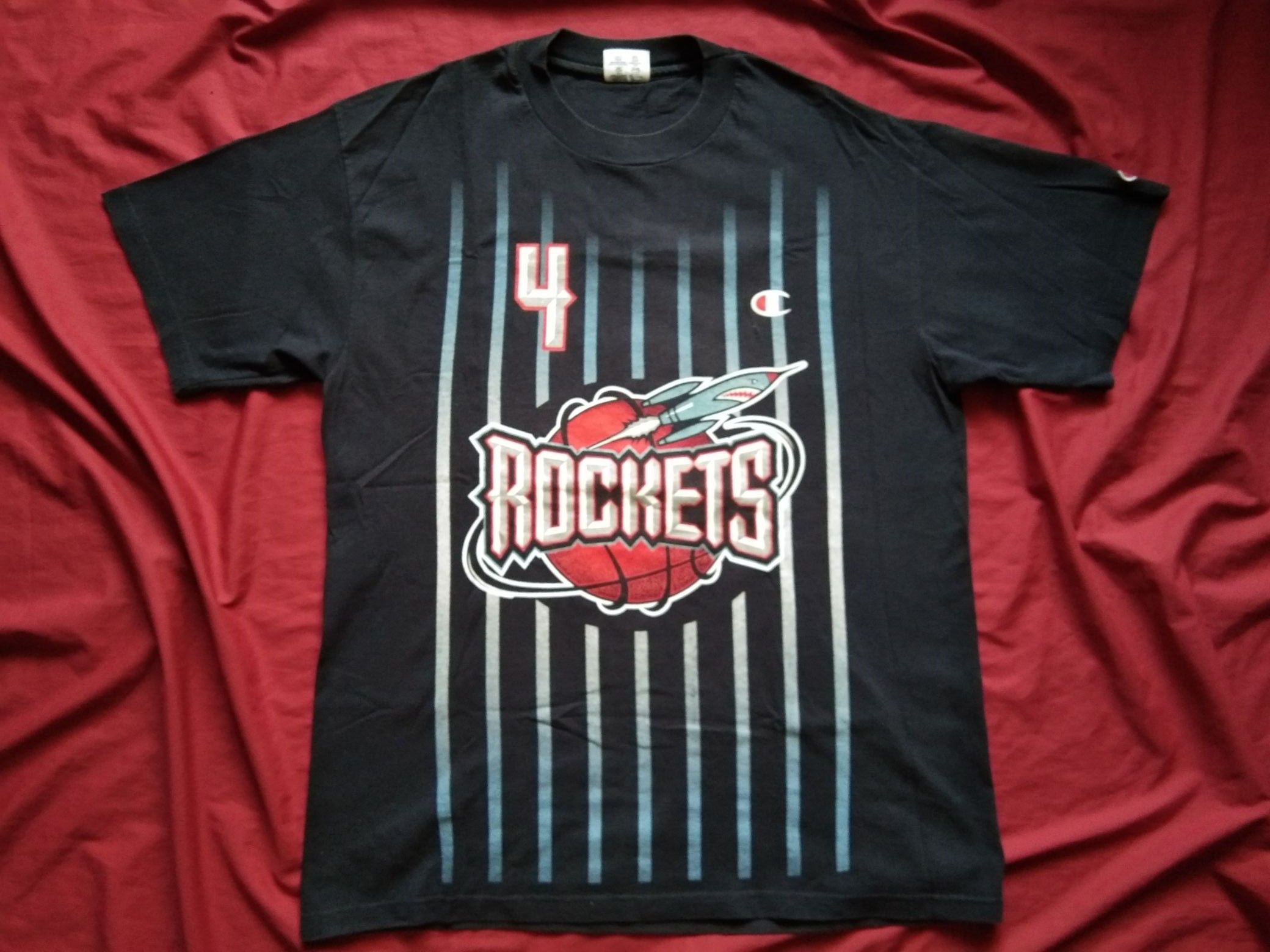 NBA VTG 90s Champion x NBA Houston Rockets Barkley tshirt Size US L / EU 52-54 / 3 - 3 Thumbnail