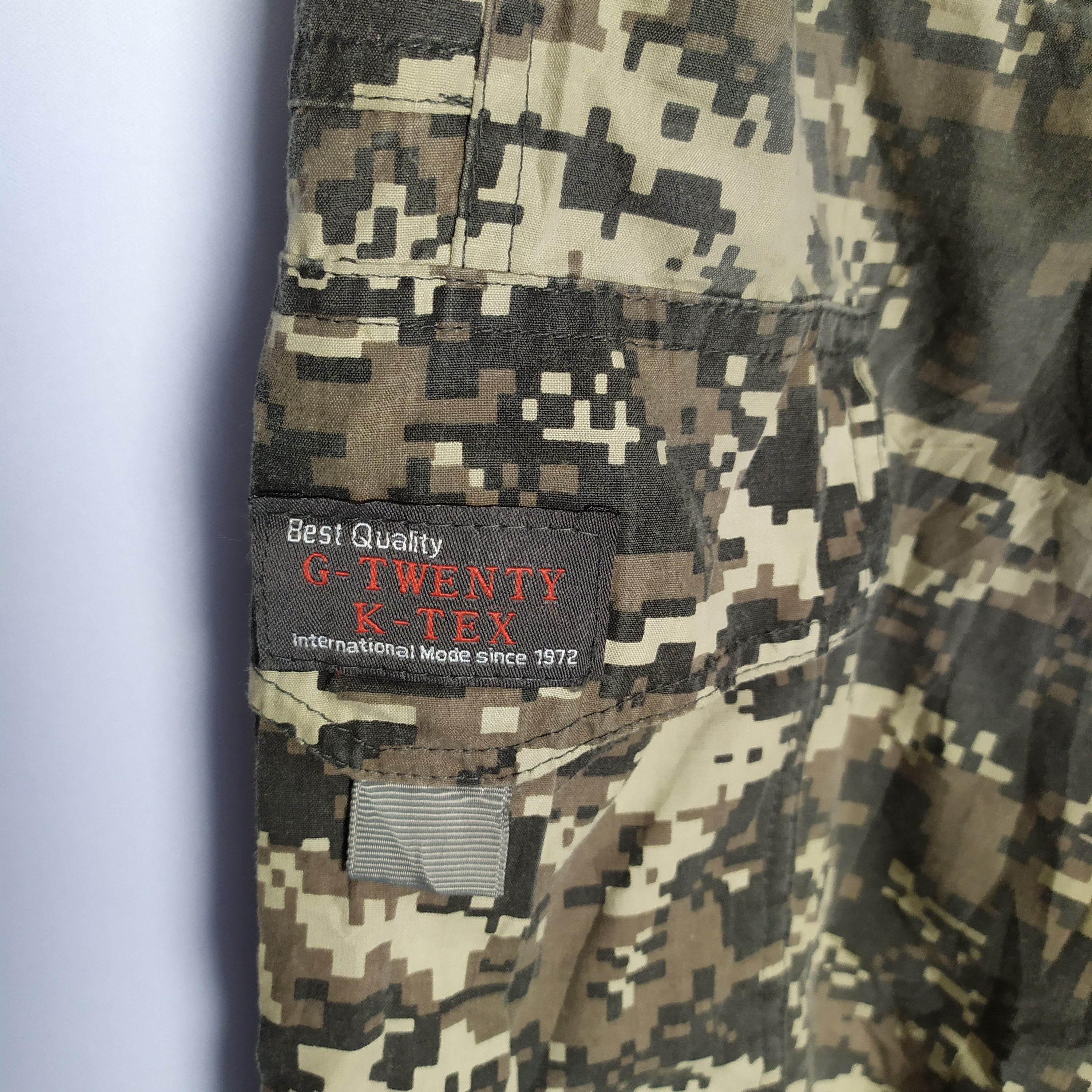 Japanese Brand G-Twenty K-Tex Camo Cargo Pants Size US 26 / EU 42 - 8 Thumbnail
