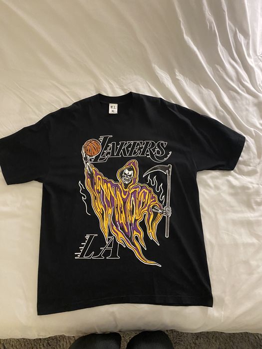 Warren Lotas Warren Lotas Los Angeles Lakers Grim Reaper T-Shirt