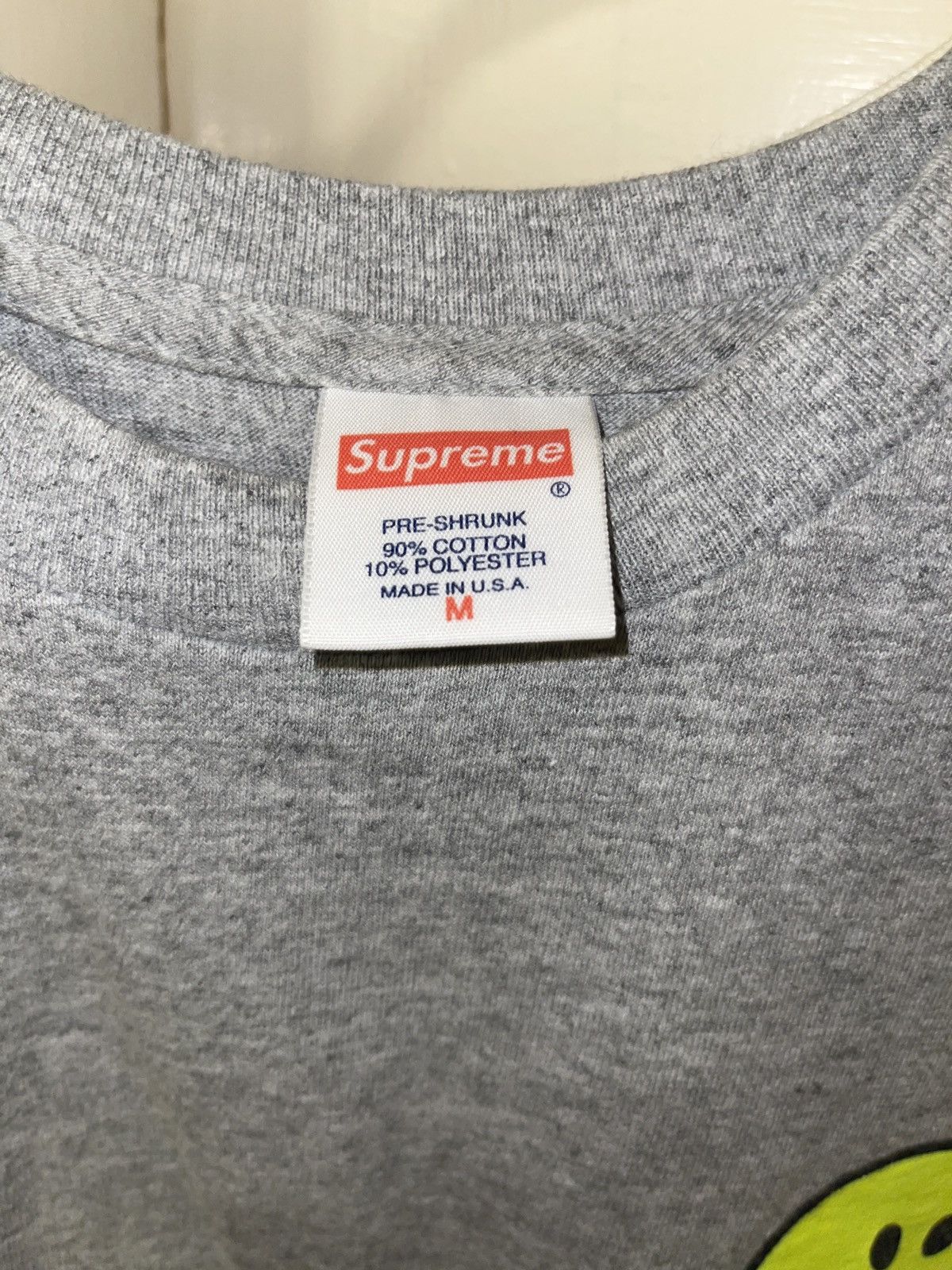 Supreme Supreme Grey Smiley Face Whatever Tee Size US M / EU 48-50 / 2 - 3 Thumbnail