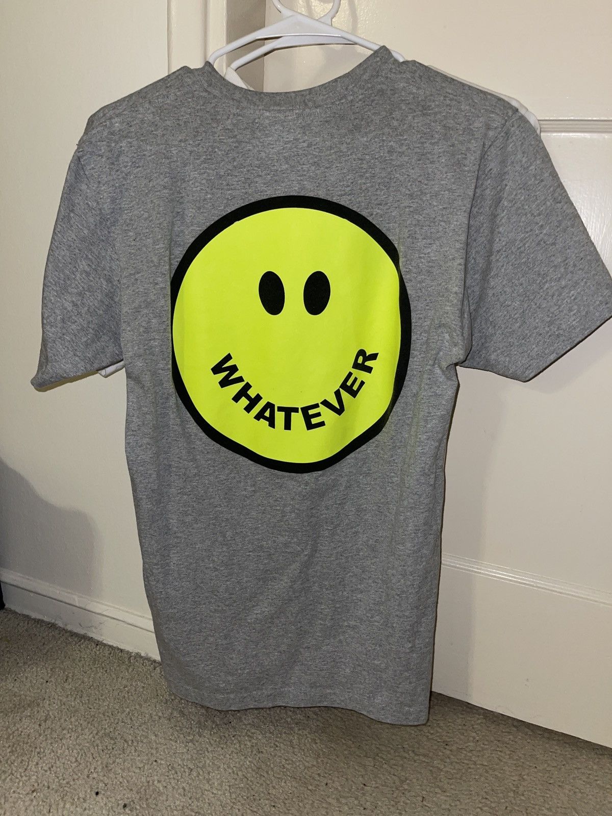 Supreme Supreme Grey Smiley Face Whatever Tee Size US M / EU 48-50 / 2 - 5 Thumbnail